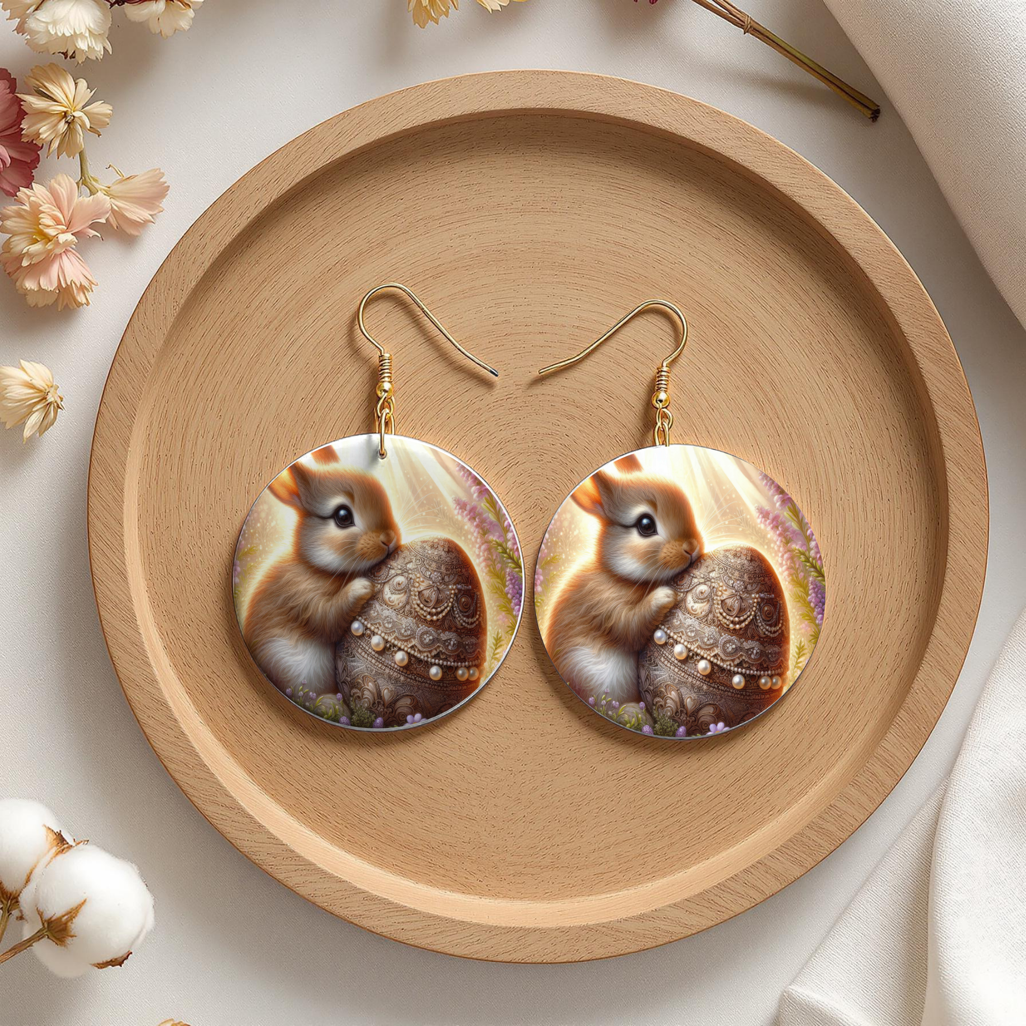 Cozy Bunny &amp; Easter Egg Earrings