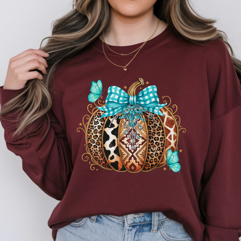 Boho Pumpkin Graphic Long Sleeve Tee