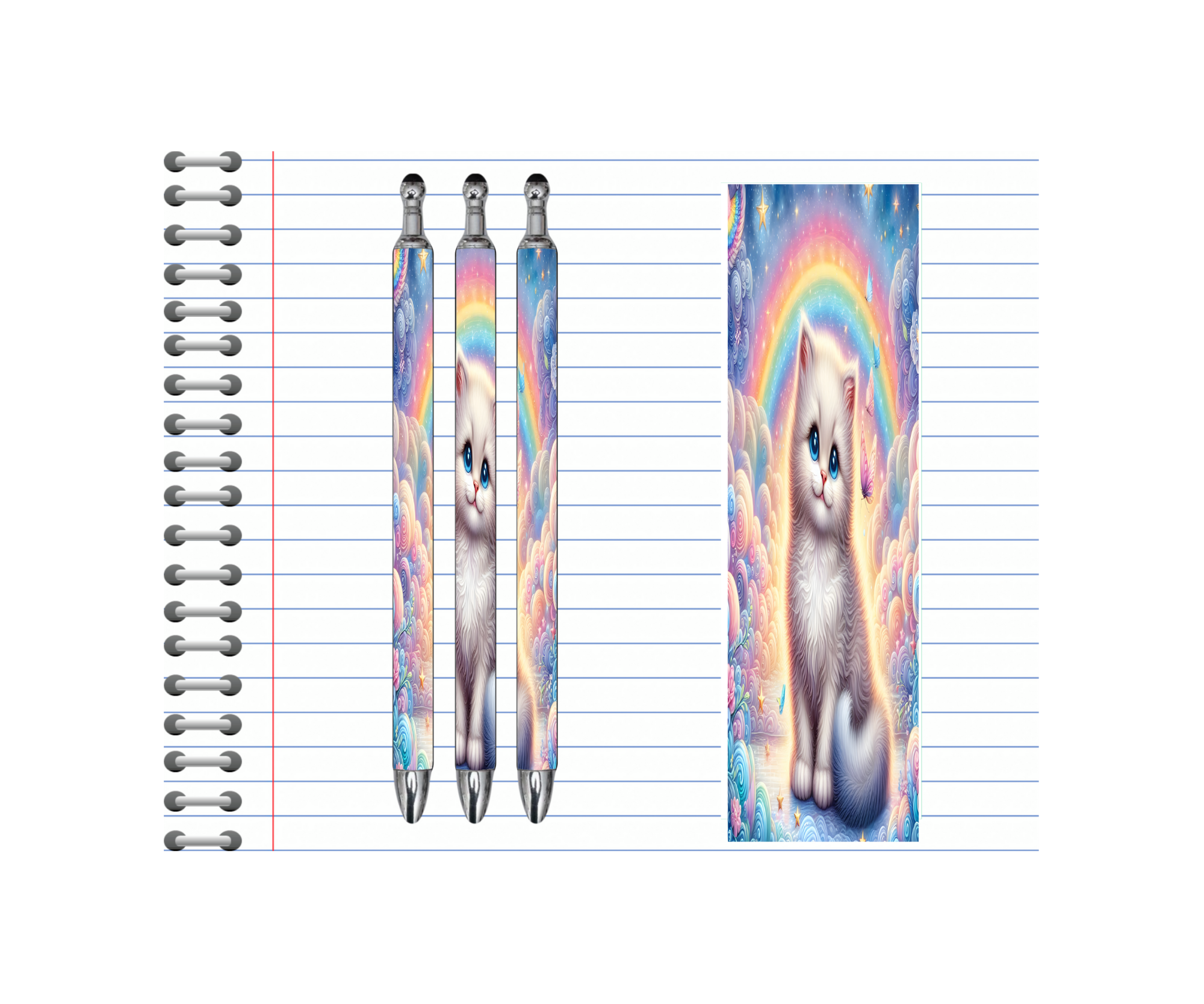 Refillable Pens, Cat Images. Write with a little whiskered charm. Multiple options and Images available.