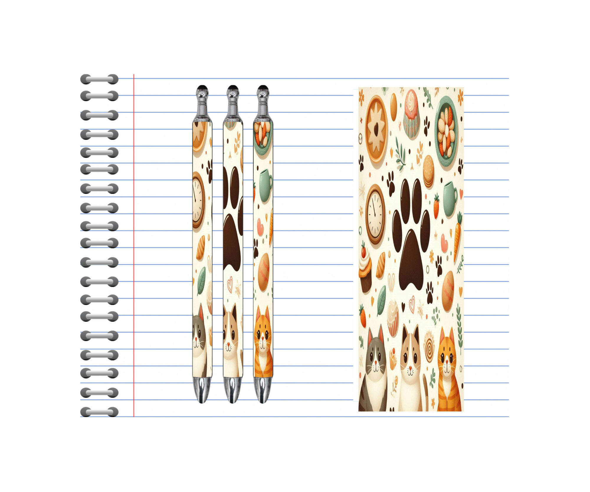 Refillable Pens, Cat Images. Write with a little whiskered charm. Multiple options and Images available.