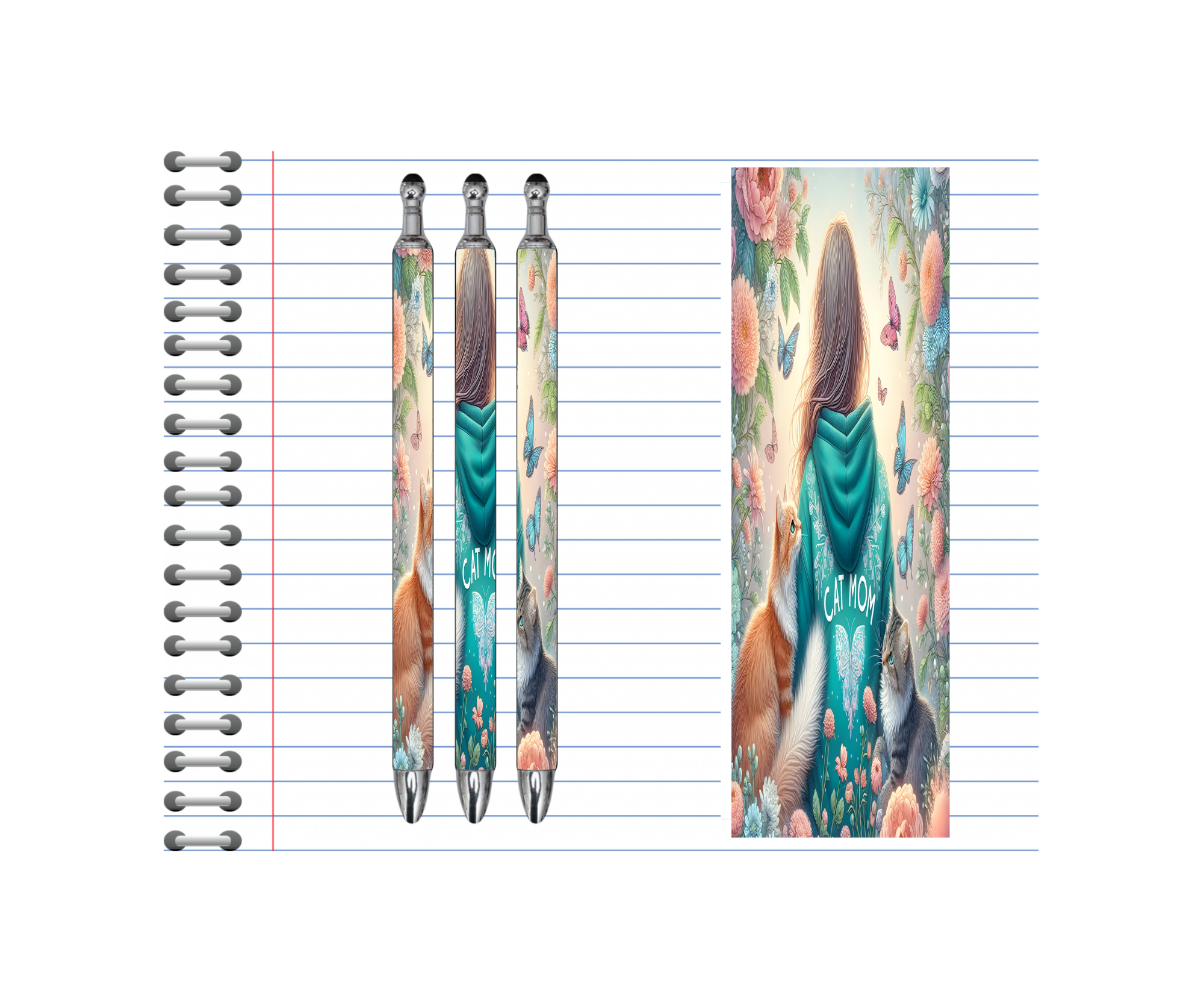 Refillable Pens, Cat Images. Write with a little whiskered charm. Multiple options and Images available.