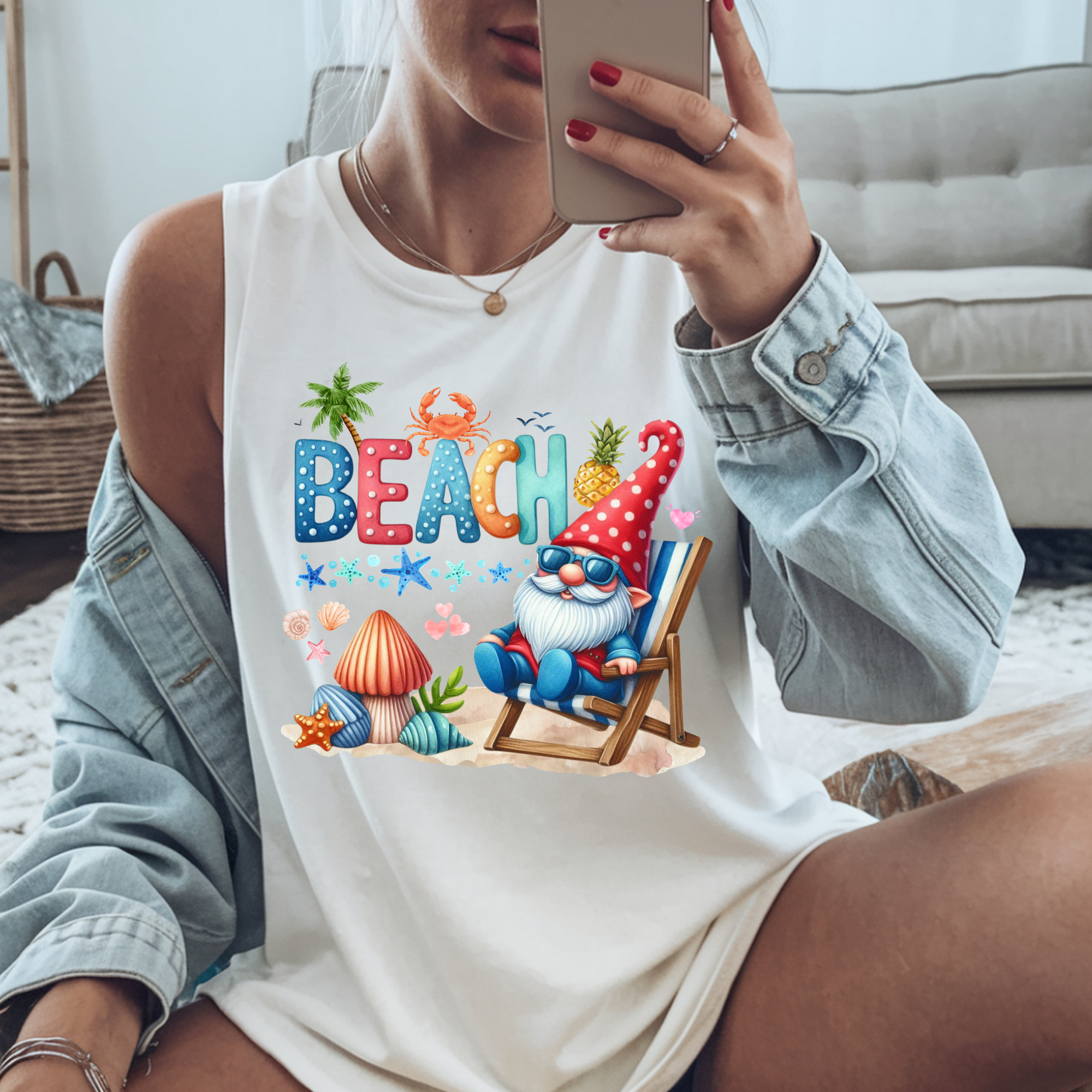 Beach Gnome Tank – Garment-Dyed Comfort Colors Tank