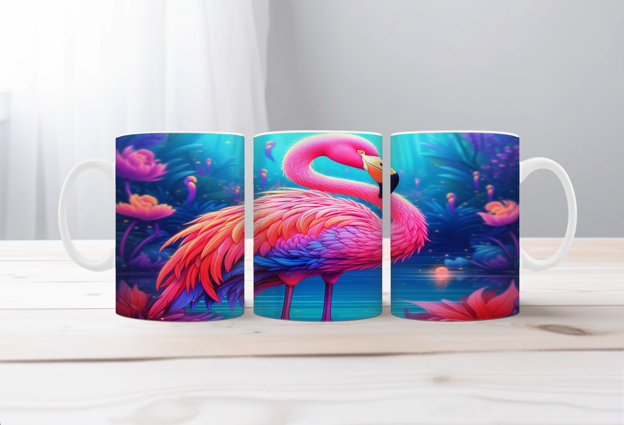 Sunshine & Whimsy Flamingo Mugs