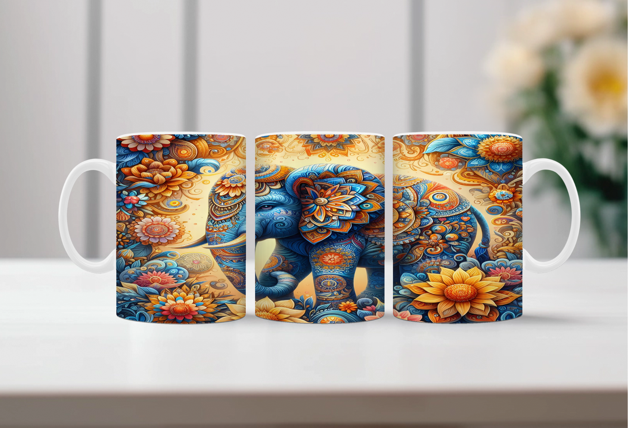 Elephant Image Coffee Mugs. Multiple images to choose from with personalization options.