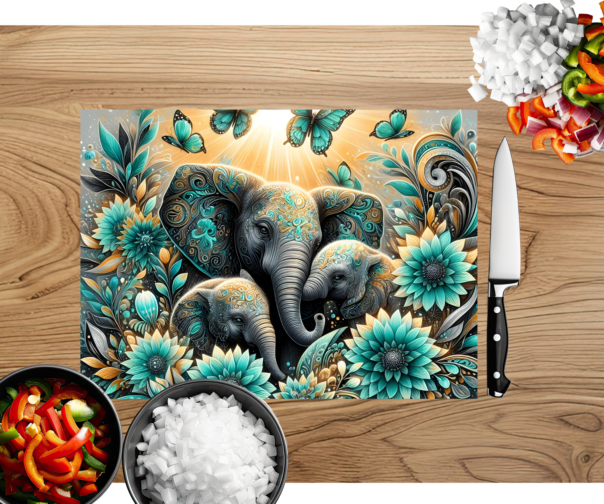 Wise & Wonderful Elephant Chopping Board