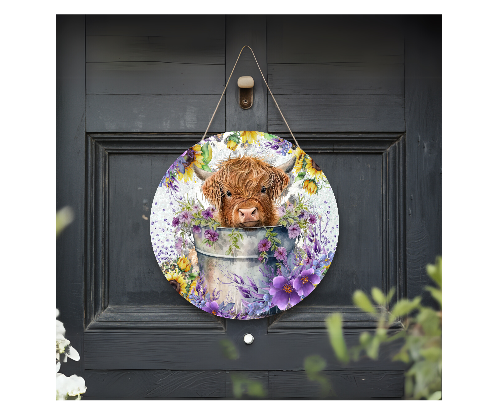 Highland Cow Door Signs