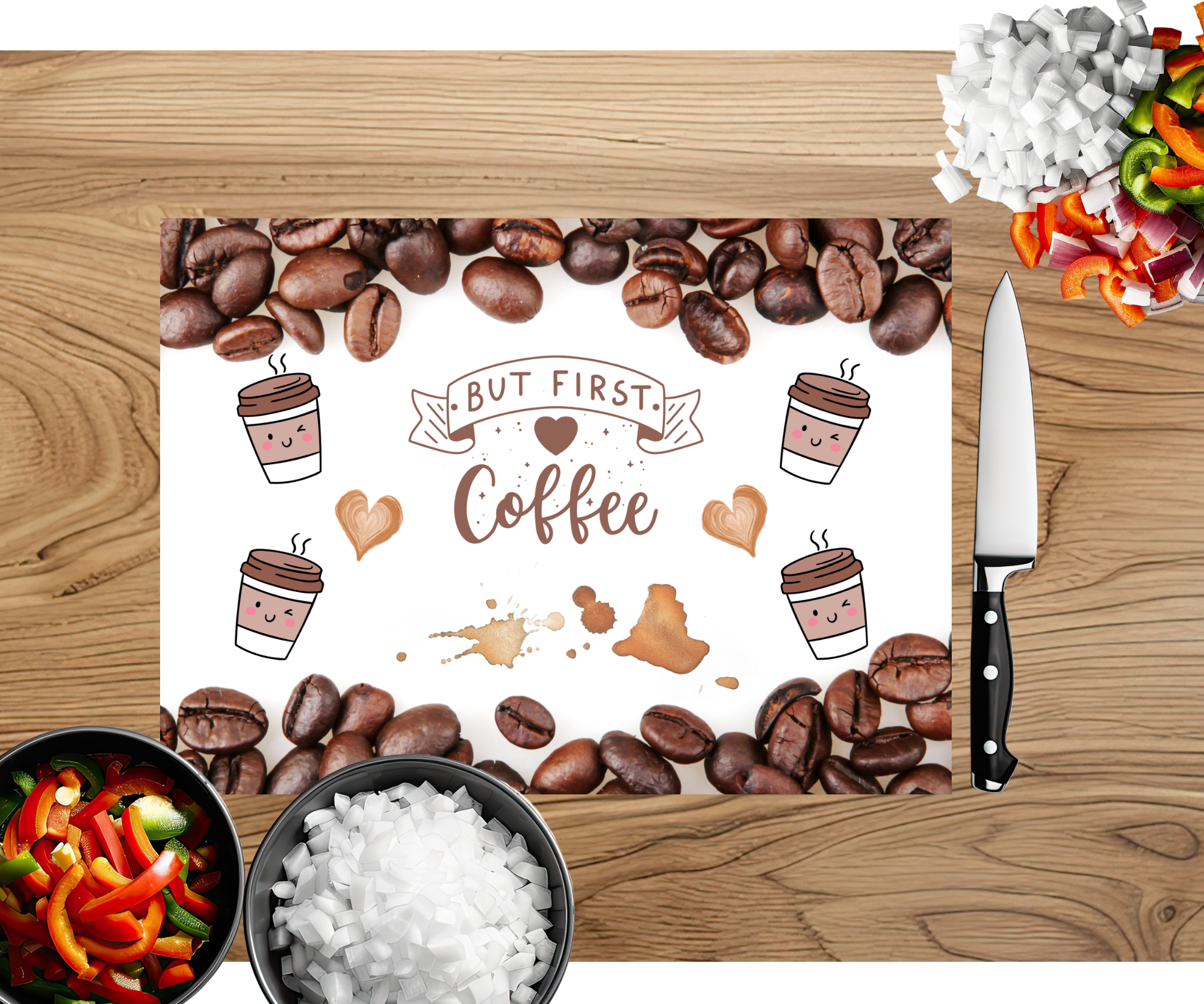 Brew‑tiful Morning Coffee Cutting Board