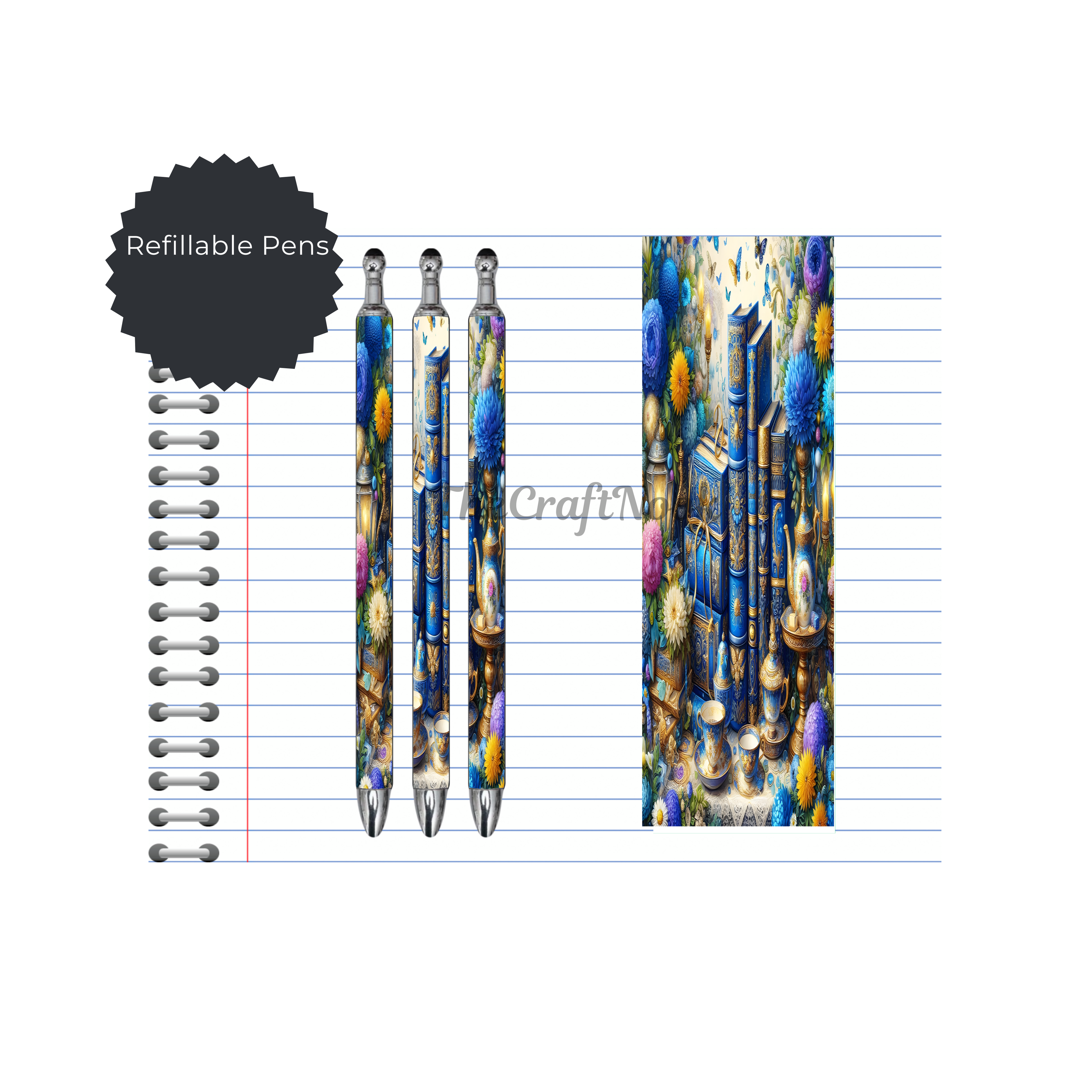 Refillable Pens, Once Upon a Pen – Book Lover Writing Pen. Multiple options and Images available