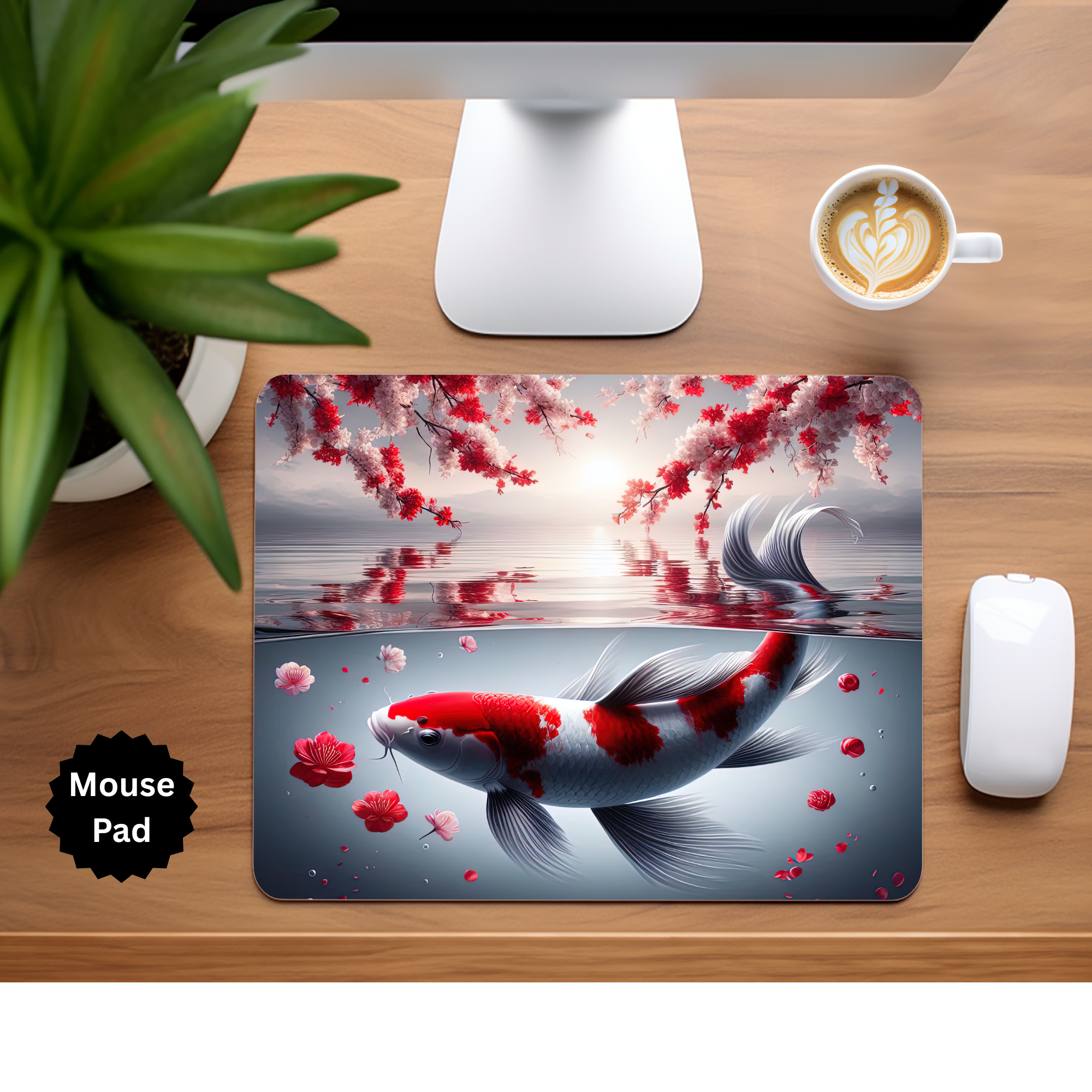 Koi Fish Mouse Pad