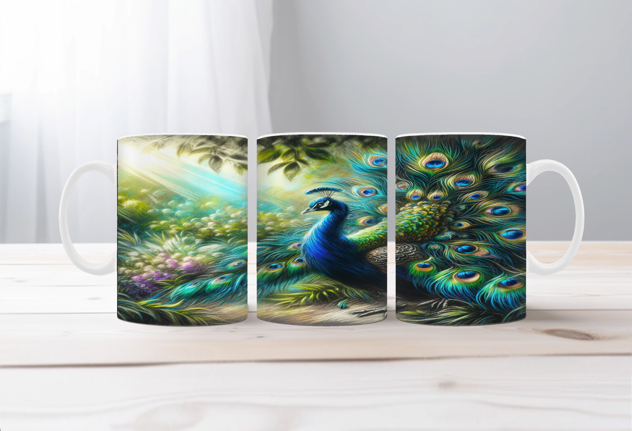 Peacock Magic Morning Mug