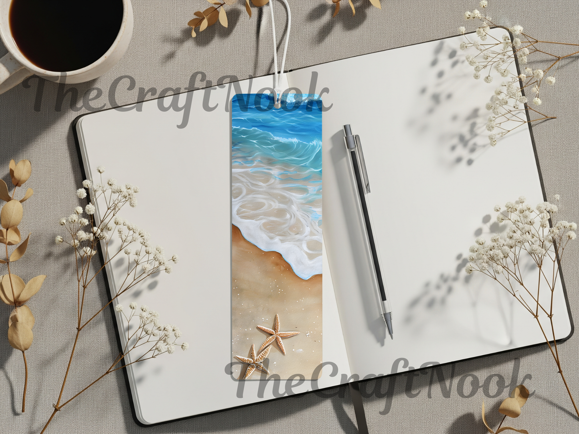 Aluminum Metal Bookmarks, Beach Images