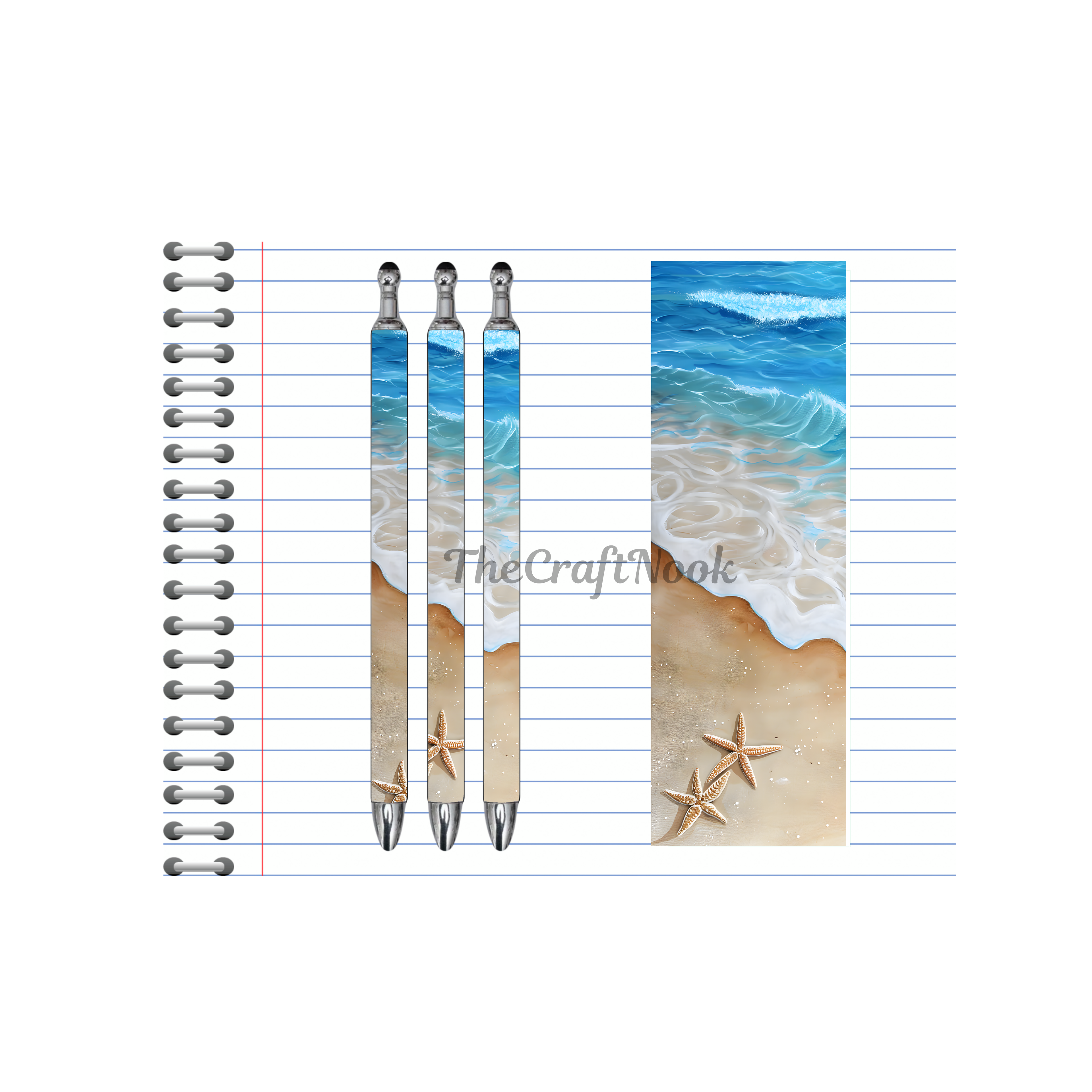 Refillable Pens, Beach Images multiple options and Images available. Beach vibes in every stroke.