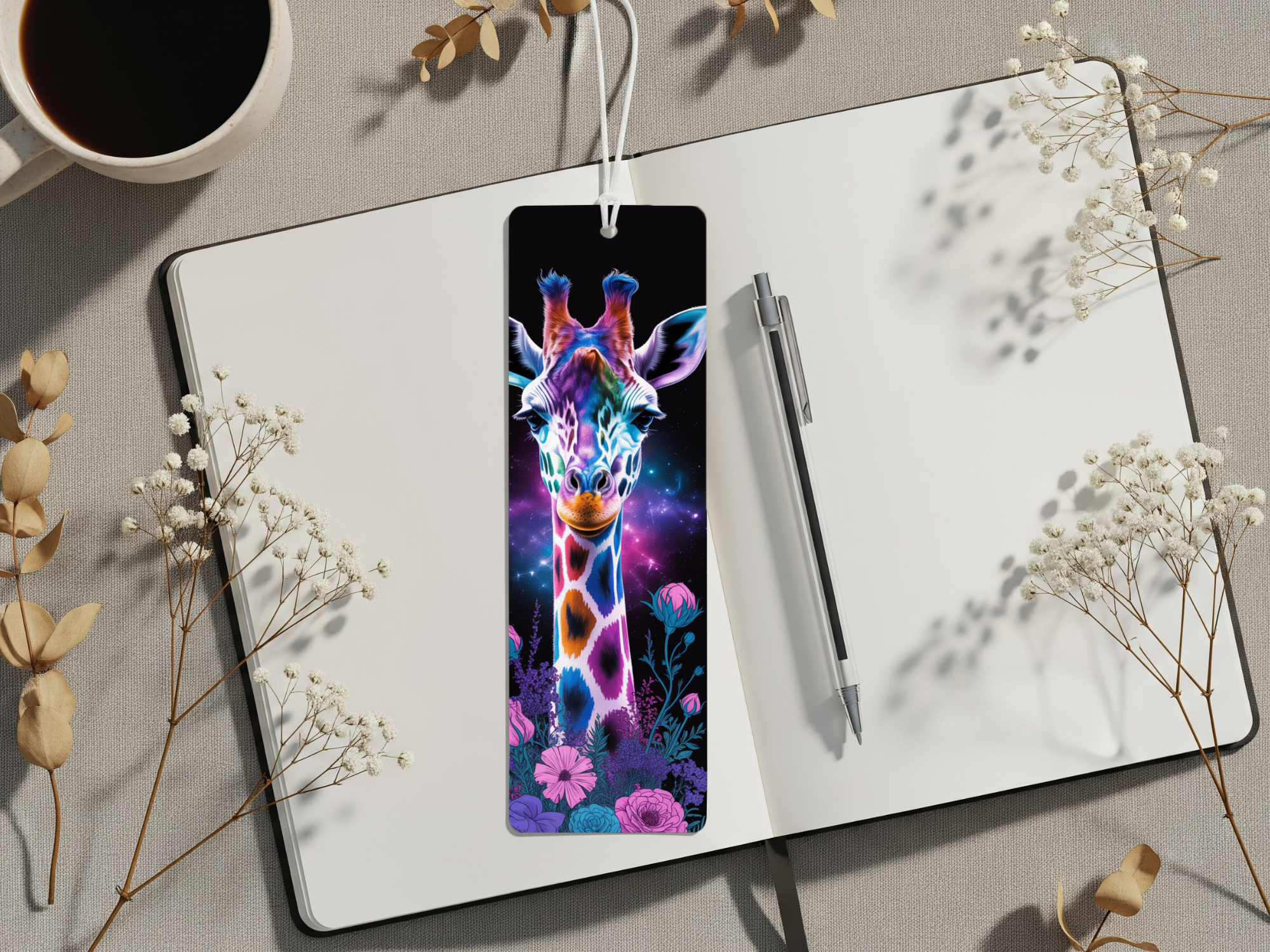Stand tall in your reading adventures, Aluminum Metal Bookmarks, Giraffe Images