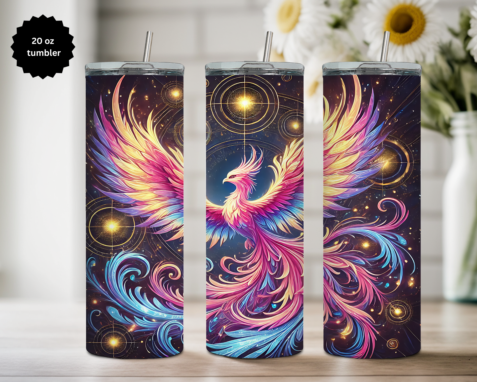 Phoenix 20 oz Stainless Steel Tumbler - Rise & Shine Collection