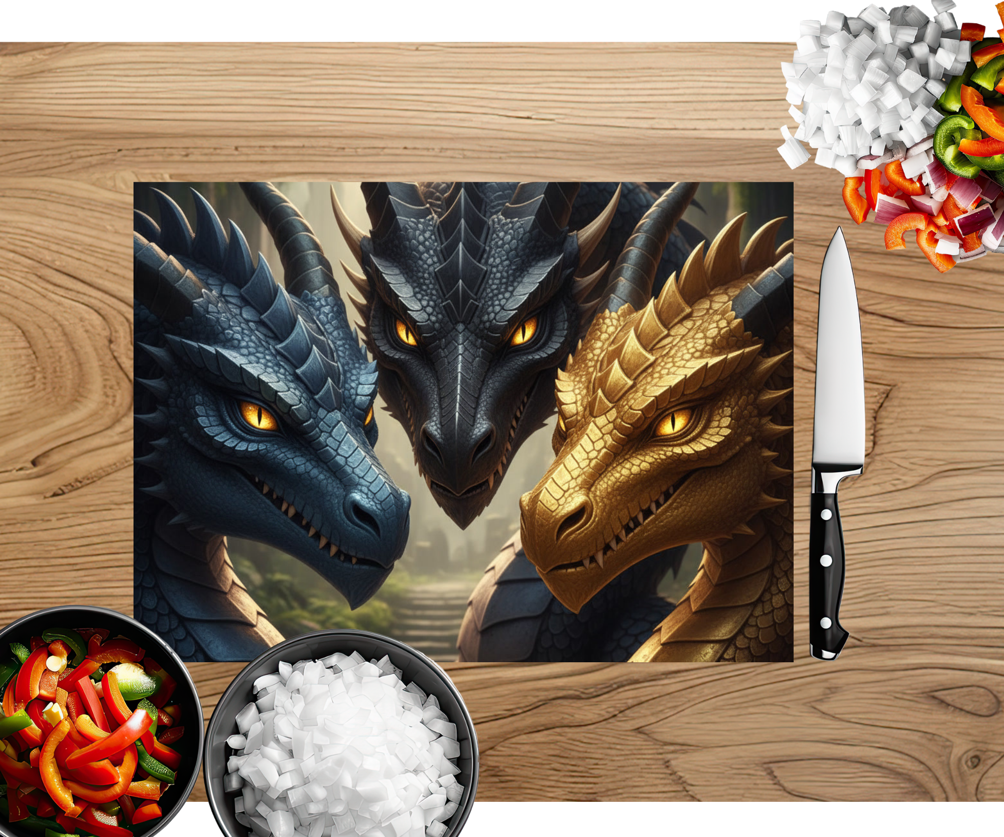 Majestic Dragon Scales Cutting Board