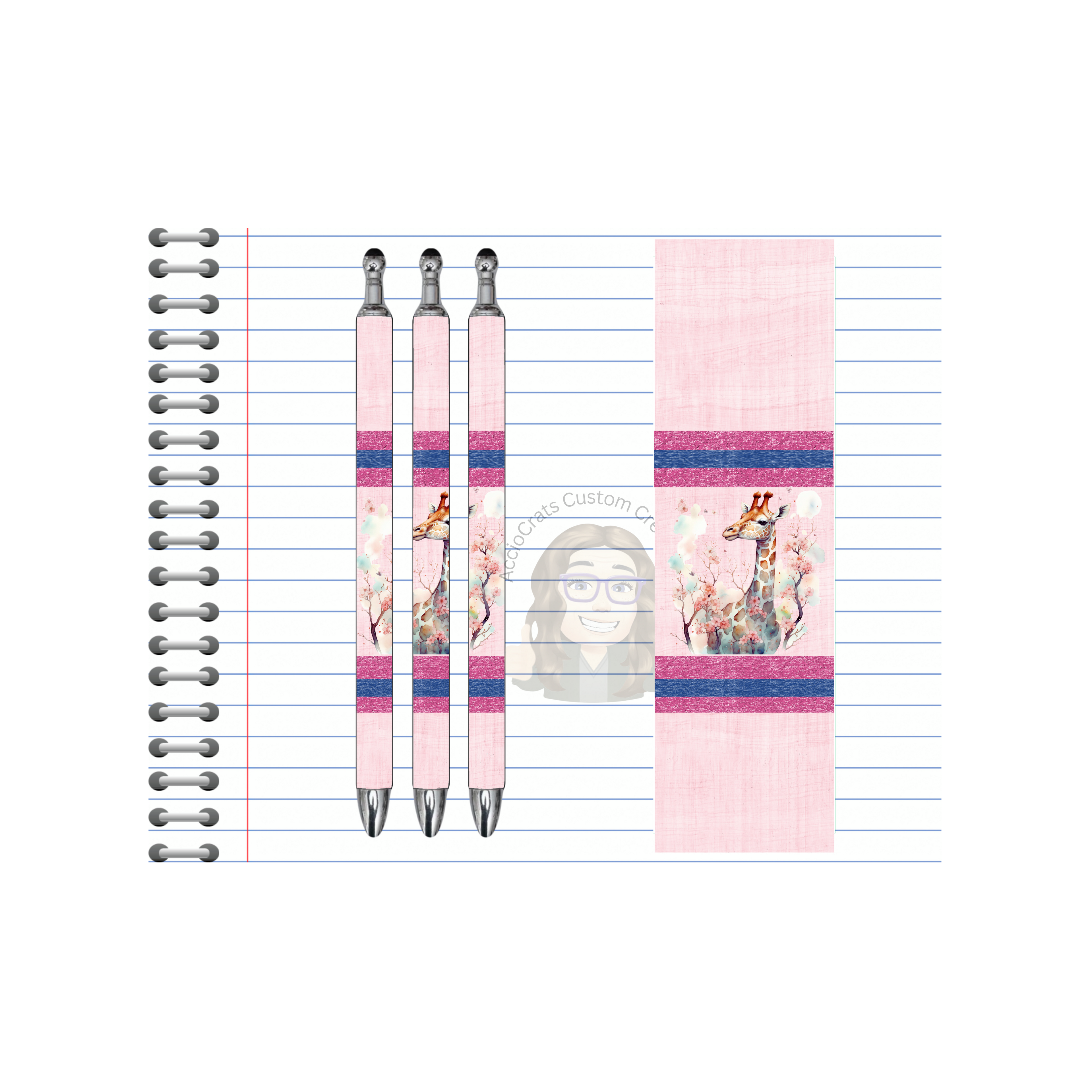 A long‑necked twist on everyday writing, Refillable Pens, Giraffe Images multiple options and Images available.