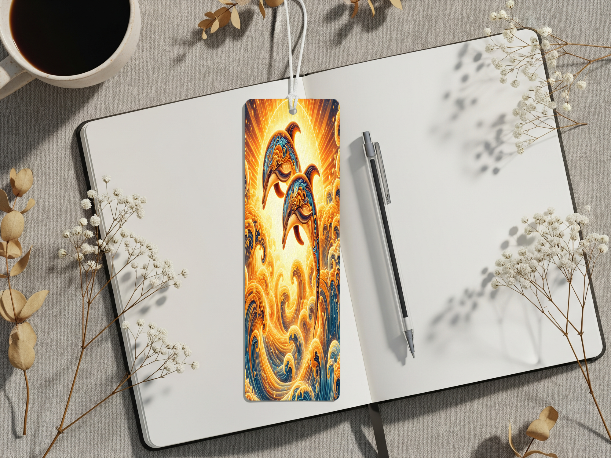Aluminum Metal Bookmarks, Dolphin images. Make every chapter a splash!