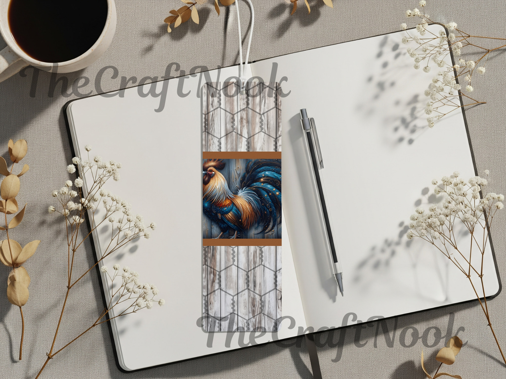 Aluminum Metal Bookmarks, Chicken Images