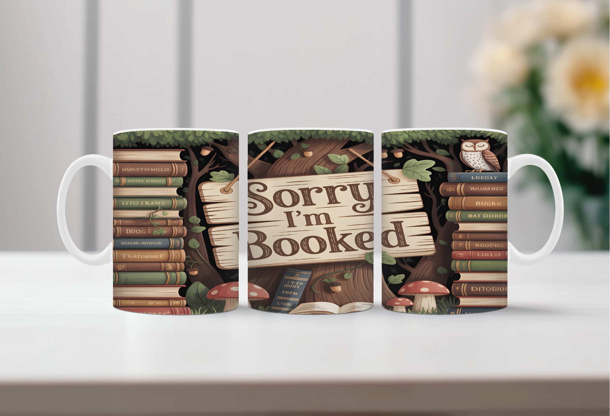 Chapter Sips Book Lover Mug. Two Sizes and Multiple images to choose from.