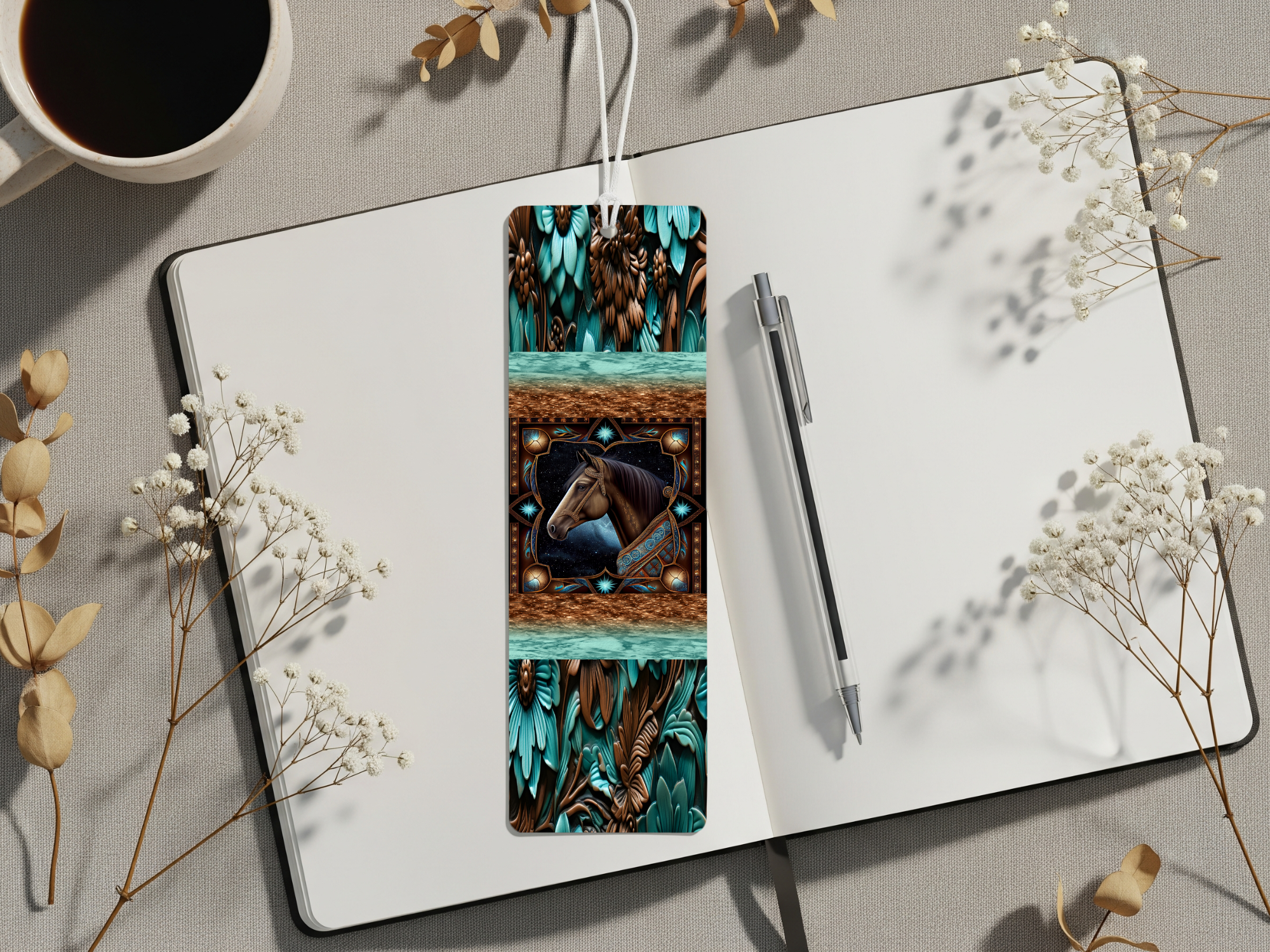 Aluminum Metal Bookmarks, Horse Images