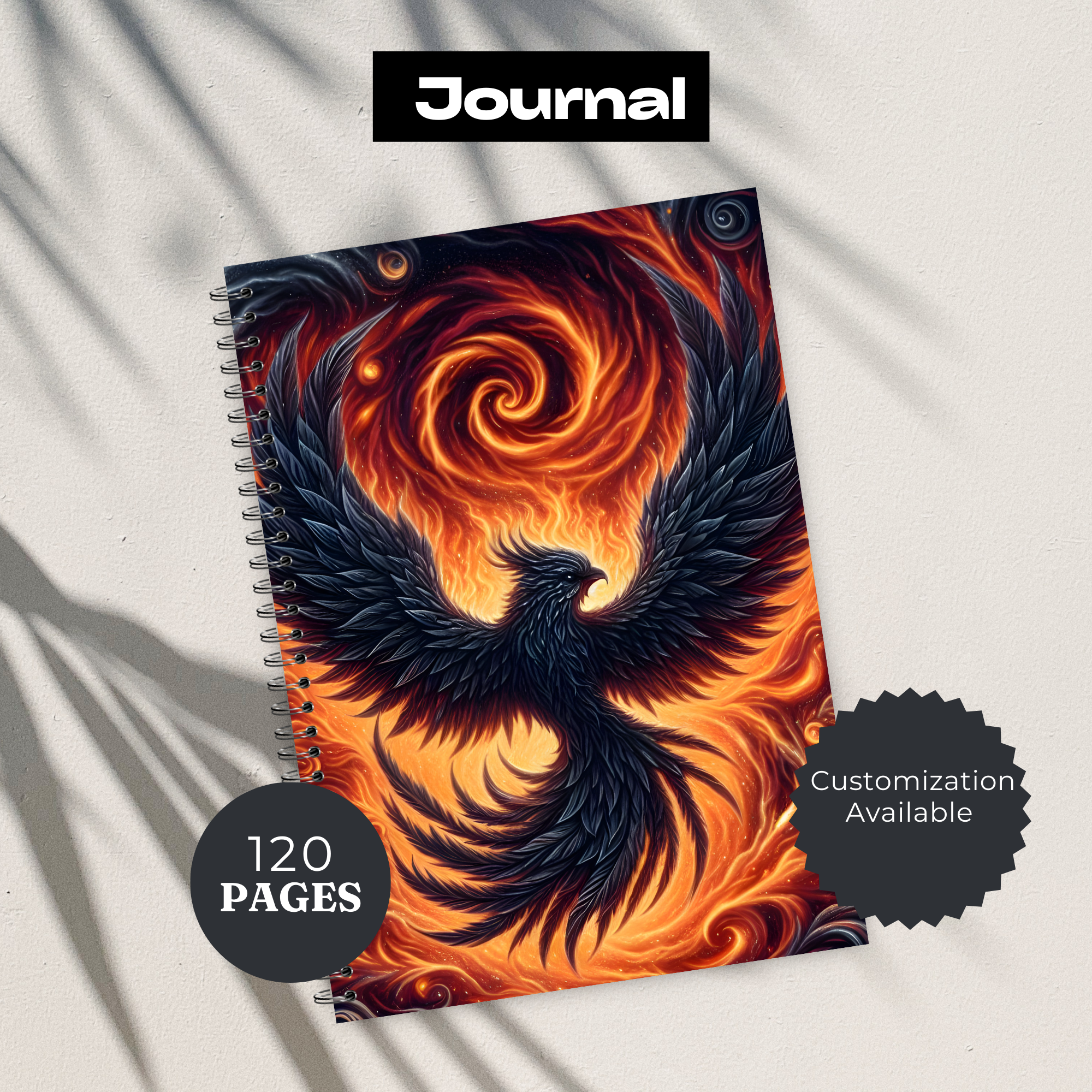Phoenix Journal - 120 Page Lined Notebook for Writing & Planning