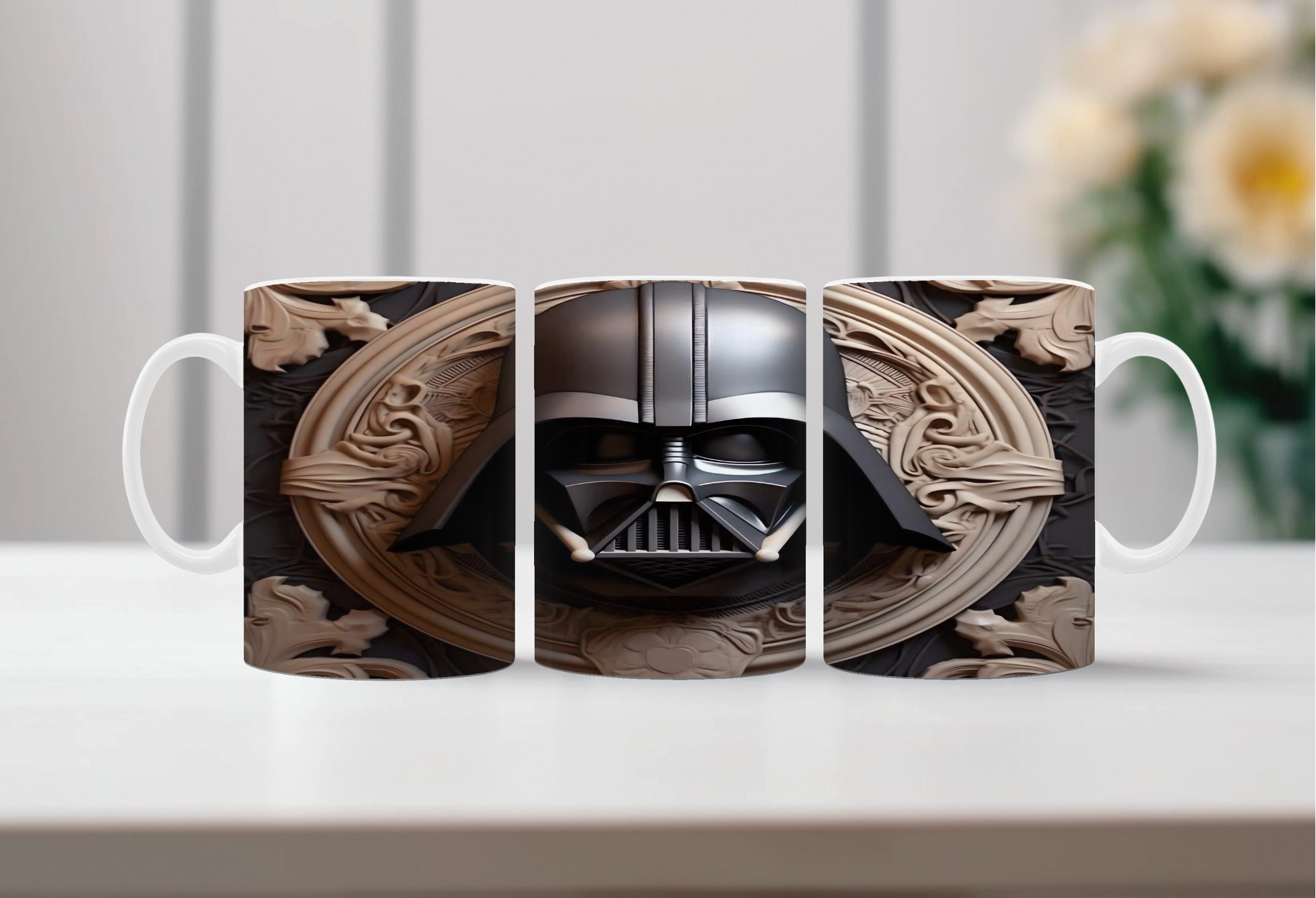 Vader image Coffee Mugs. Start your morning on the Dark Side — in the best way.