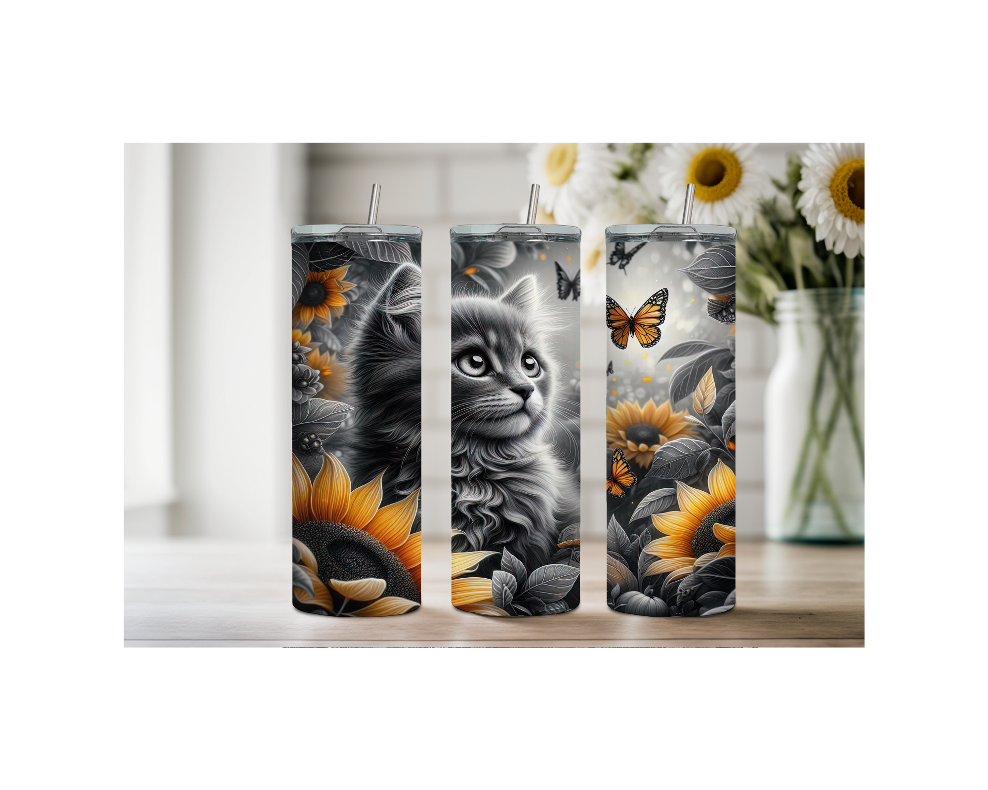 20 oz Sip with Cattitude tumbler
