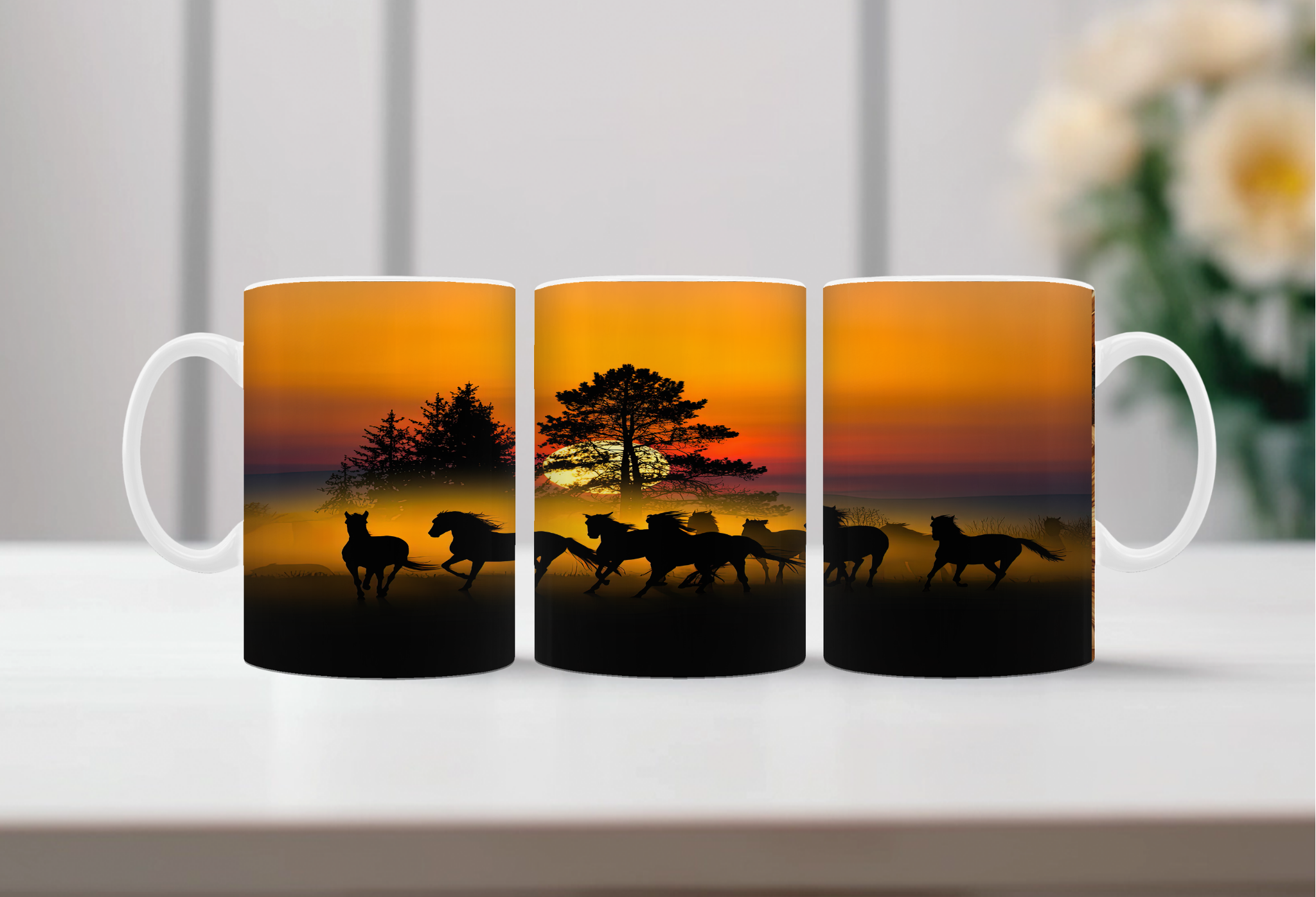 Horse Image Coffee Mugs Grace in Motion