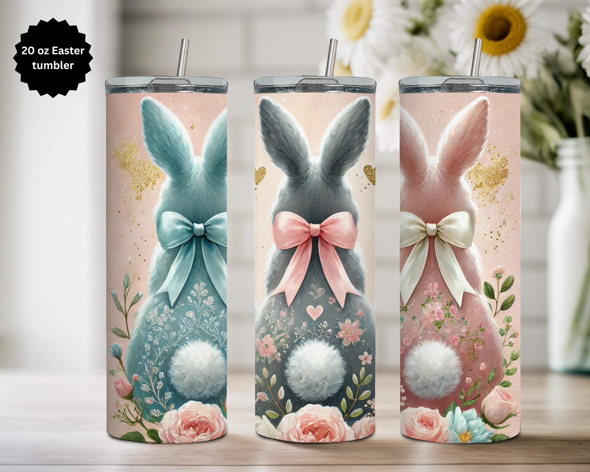 20 oz Easter Tumbler Collection. Multiple Images Available.