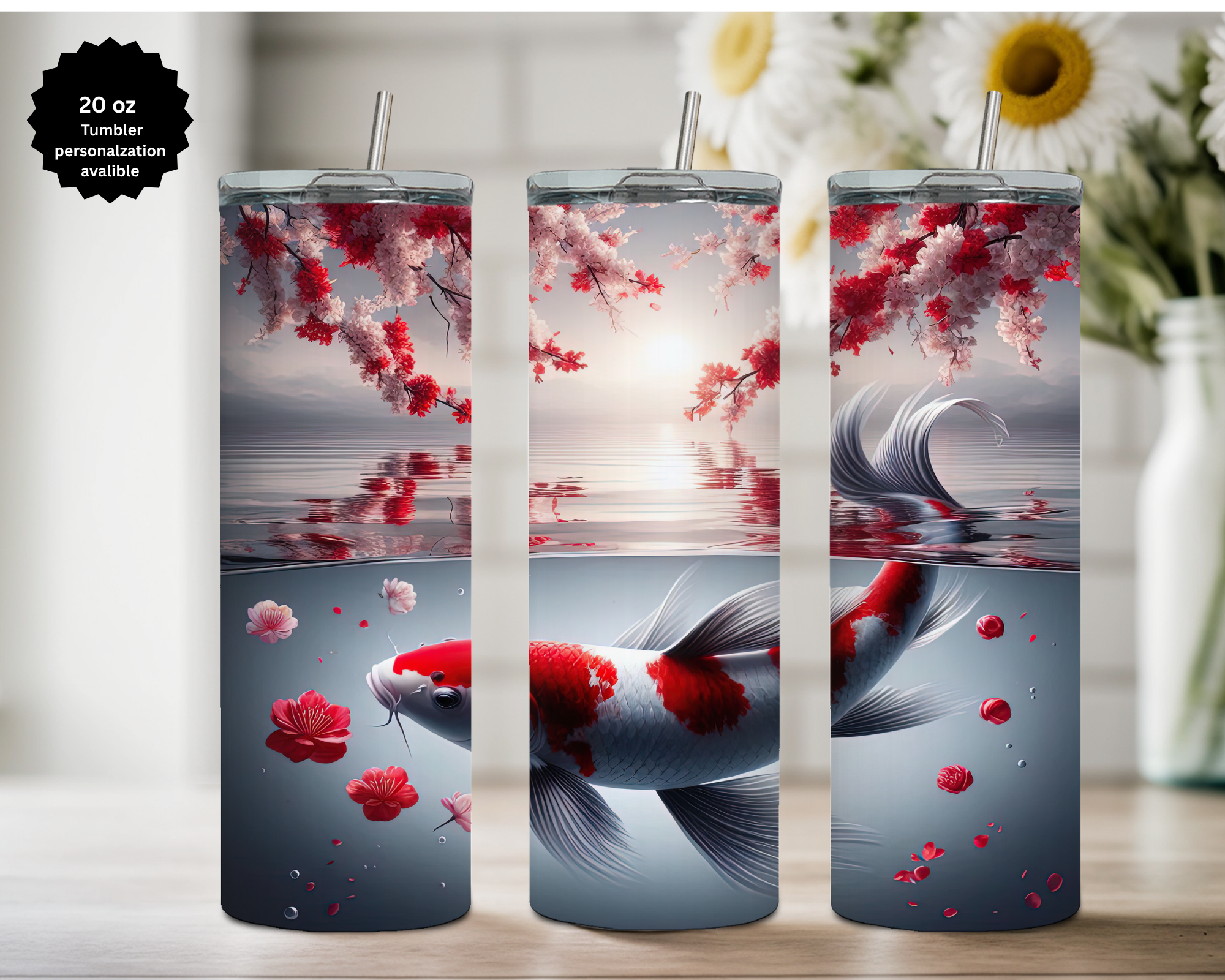 Koi Fish 20 Oz Tumblers
