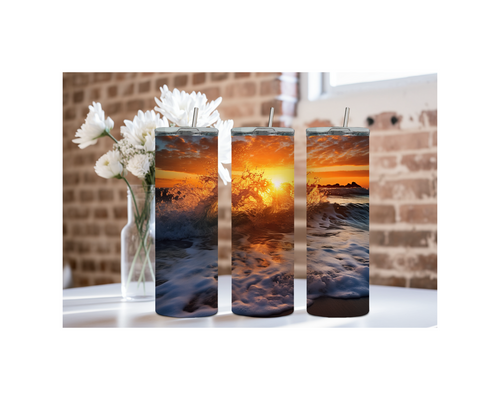 20 oz Beach Bliss Stainless Steel Tumblers, Multiple images to Choose from.