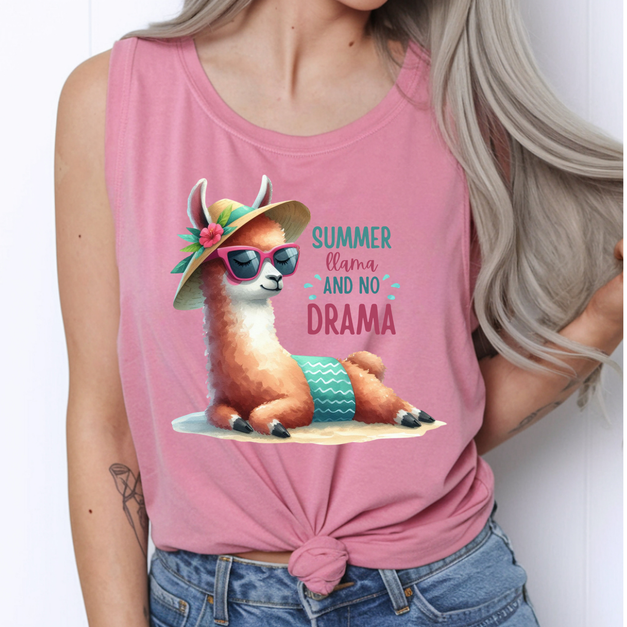 Llama Drama Tank – Garment-Dyed Comfort Colors Tank