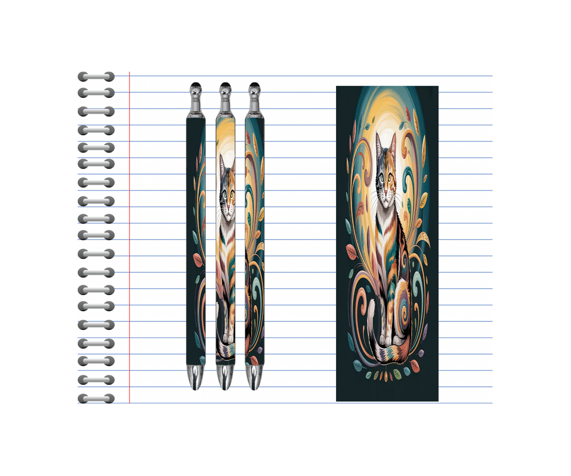 Refillable Pens, Cat Images. Write with a little whiskered charm. Multiple options and Images available.