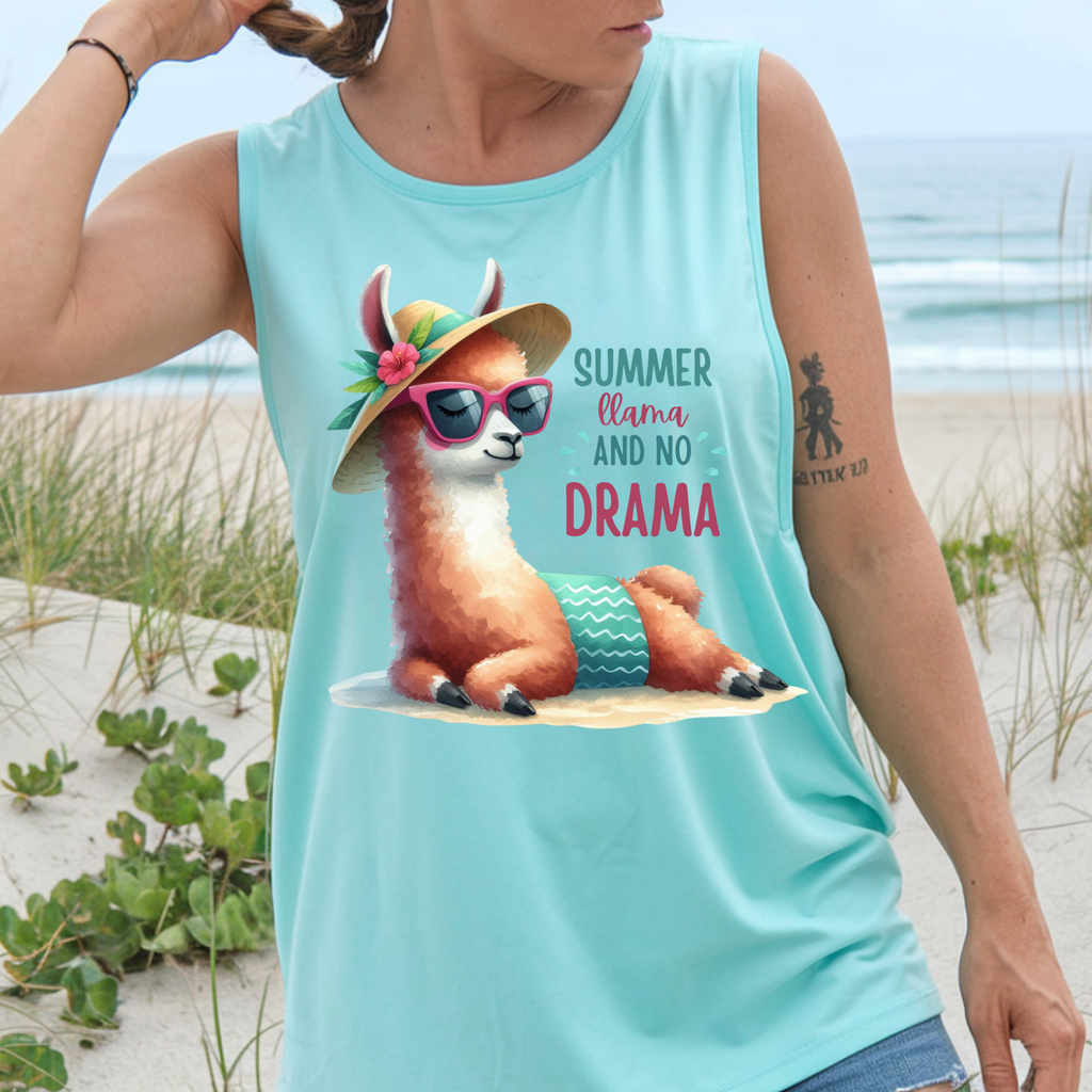 Llama Drama Tank – Garment-Dyed Comfort Colors Tank