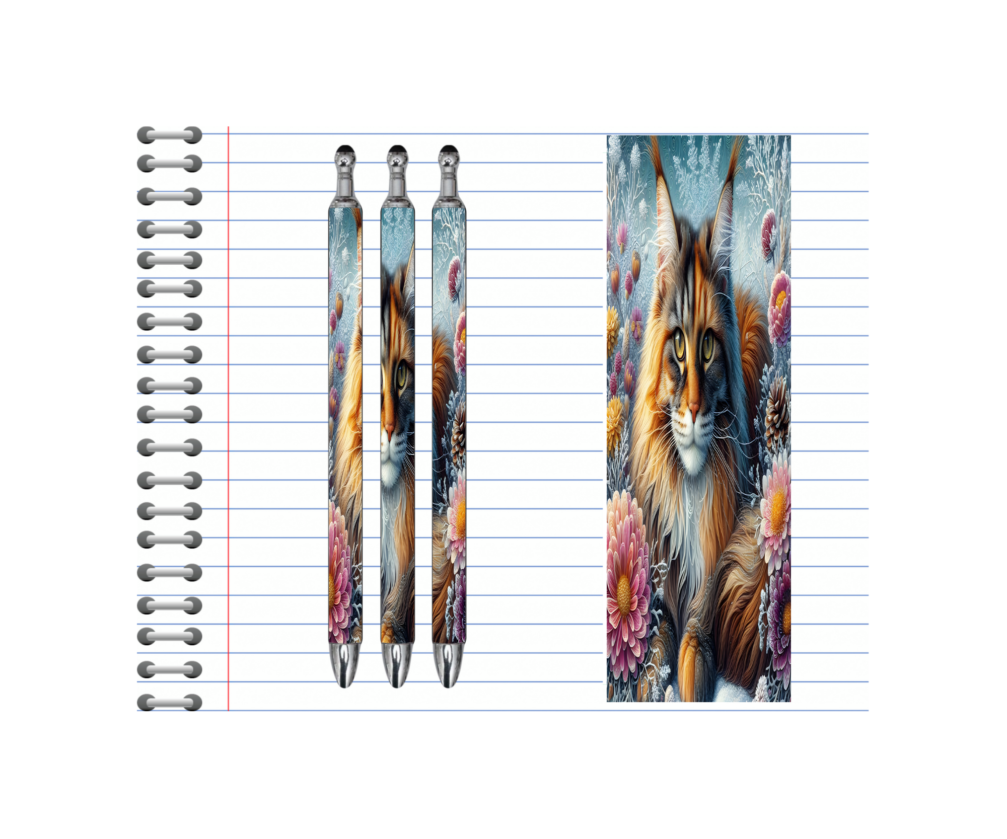 Refillable Pens, Cat Images. Write with a little whiskered charm. Multiple options and Images available.