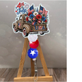 4th of July Truck Badge Pull