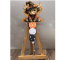 Halloween Highland Cow Badge Pull – Glitter Lanyard Accessory