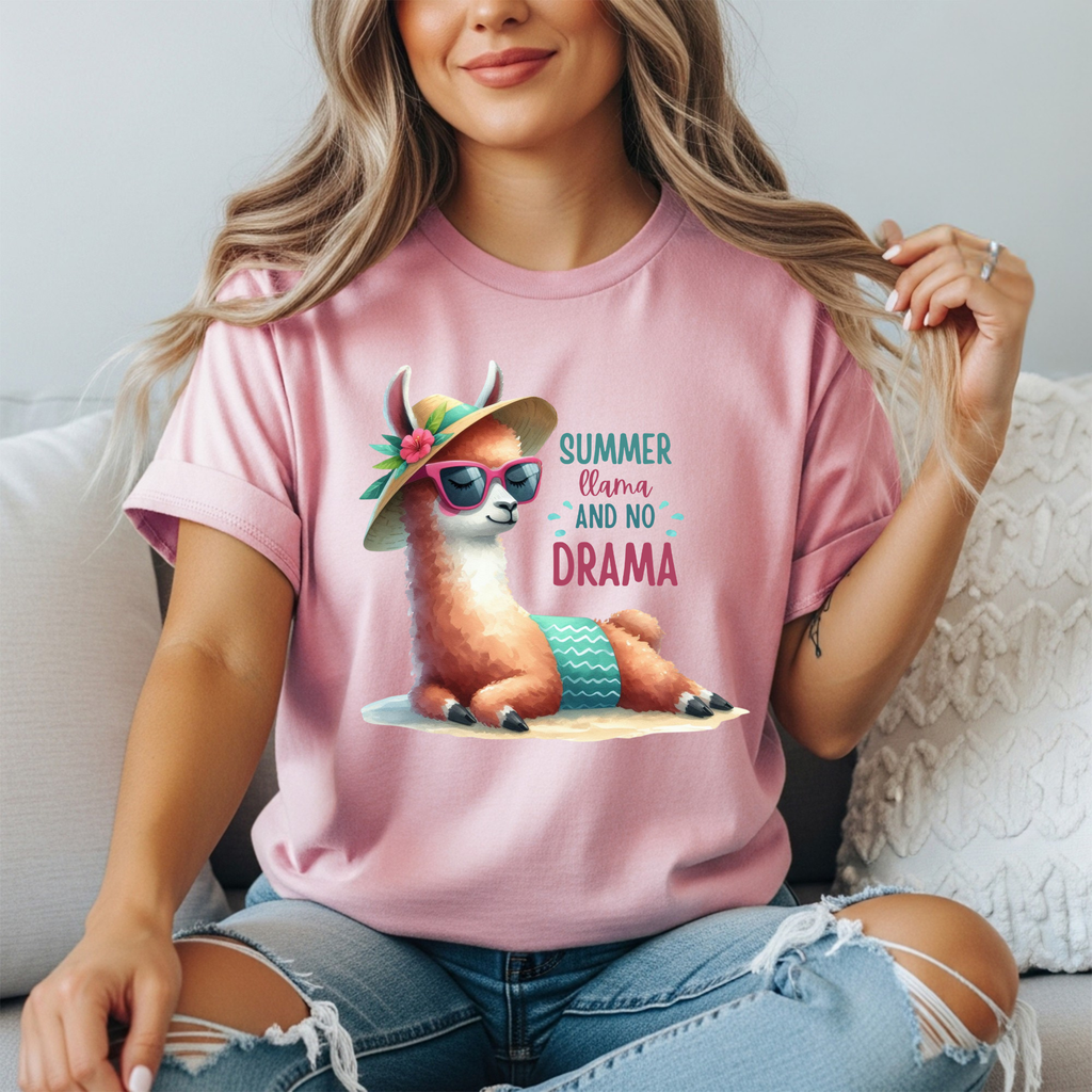 Llama Drama Tee – Soft Unisex Graphic Tee