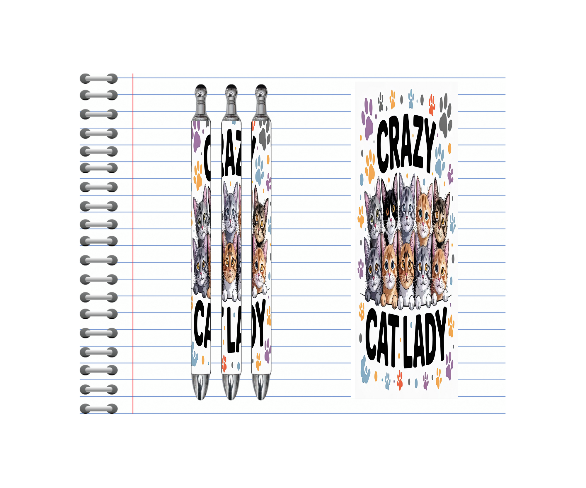 Refillable Pens, Cat Images. Write with a little whiskered charm. Multiple options and Images available.