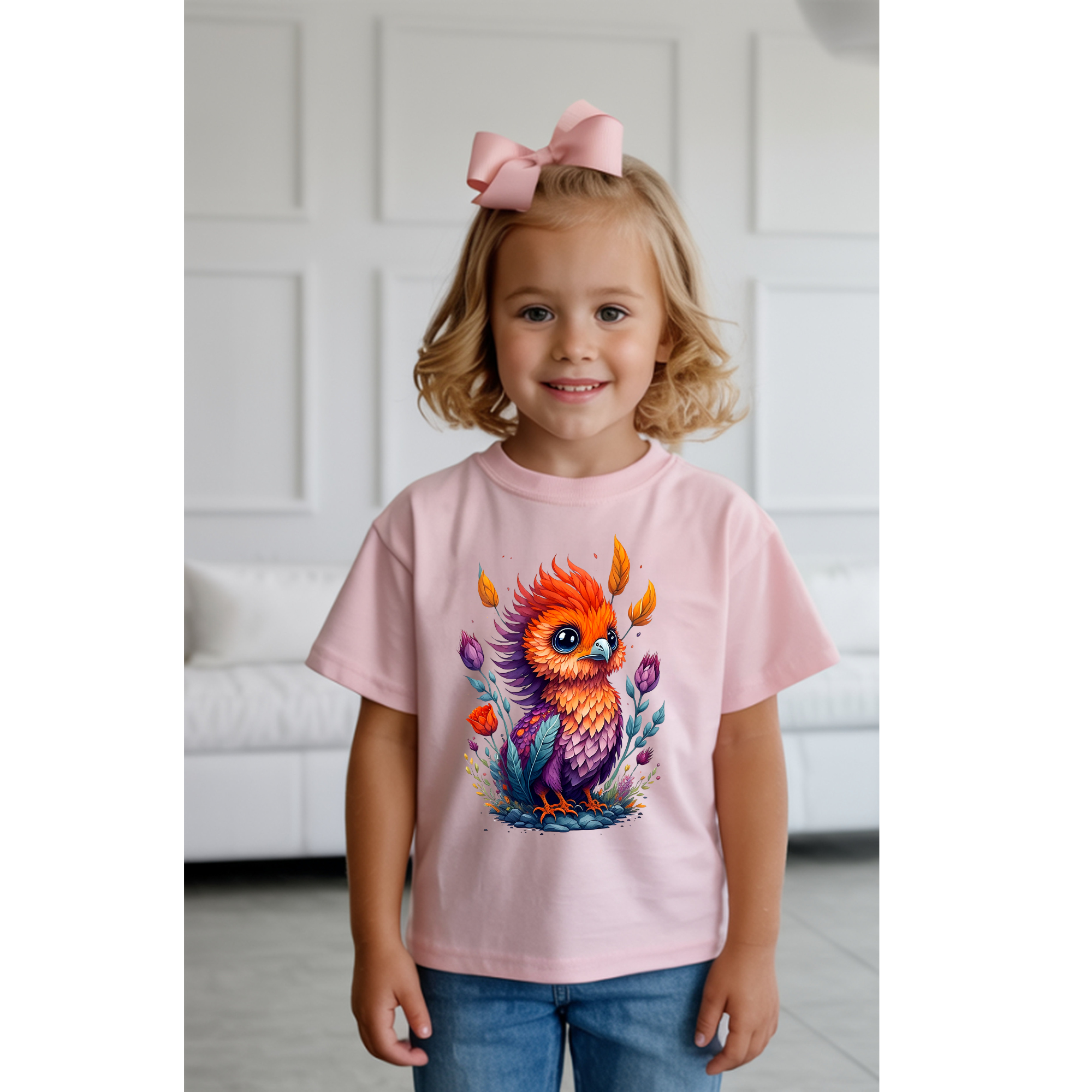 Kids Phoenix T-Shirt - Youth Fire Bird Rising Tee