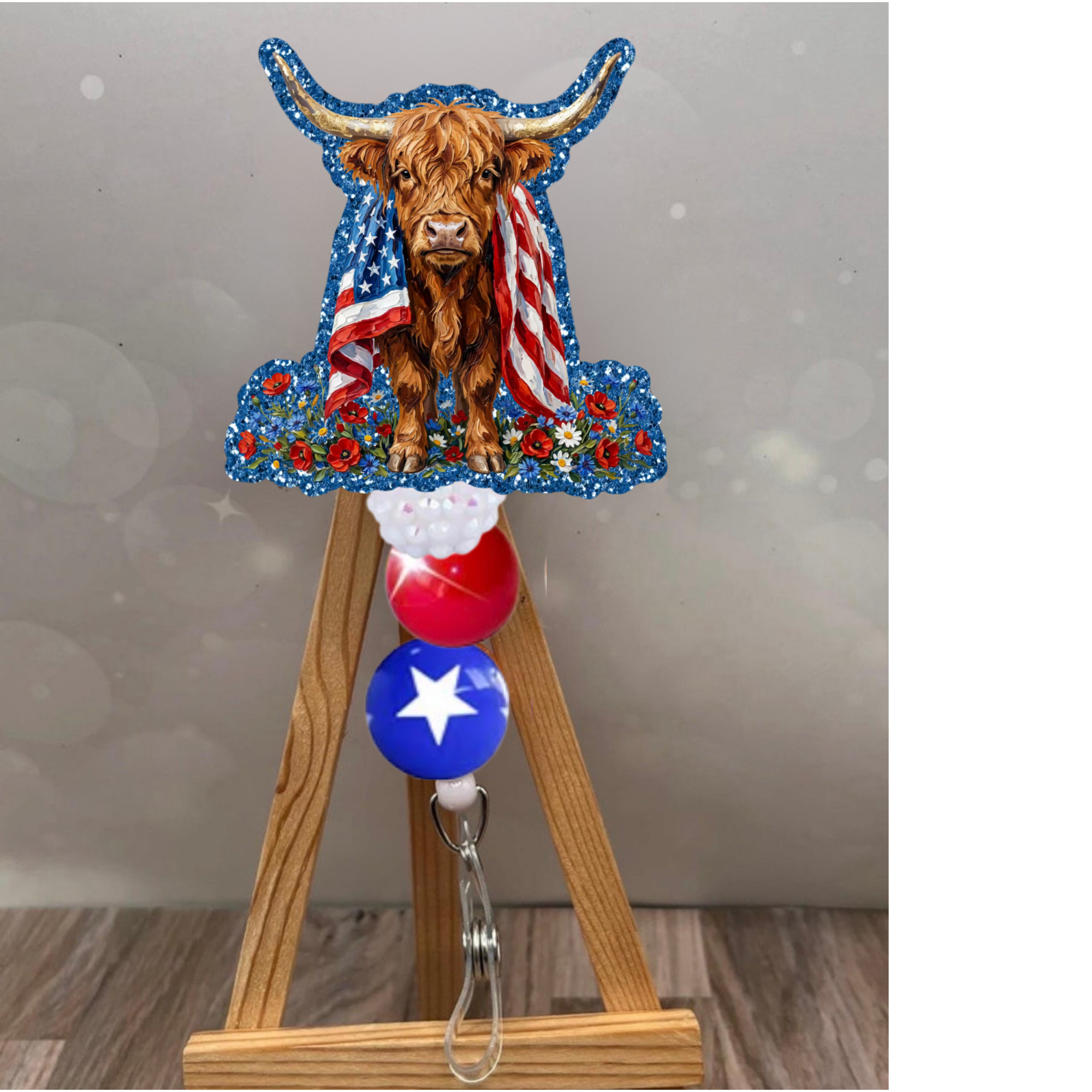 Highland Cow Pride Badge Pull