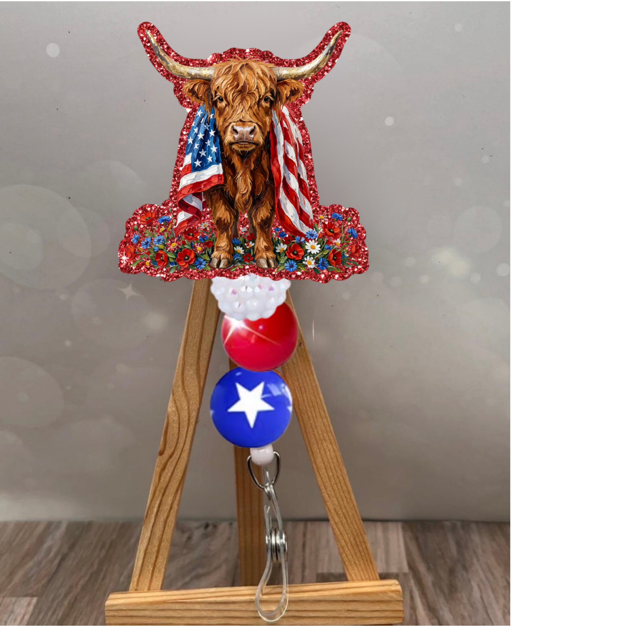 Highland Cow Pride Badge Pull