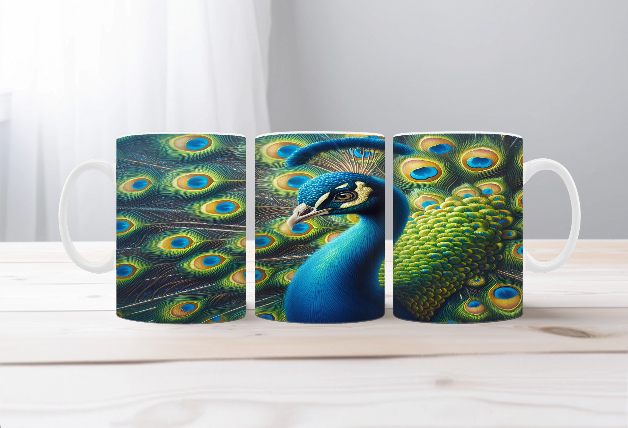 Peacock Magic Morning Mug