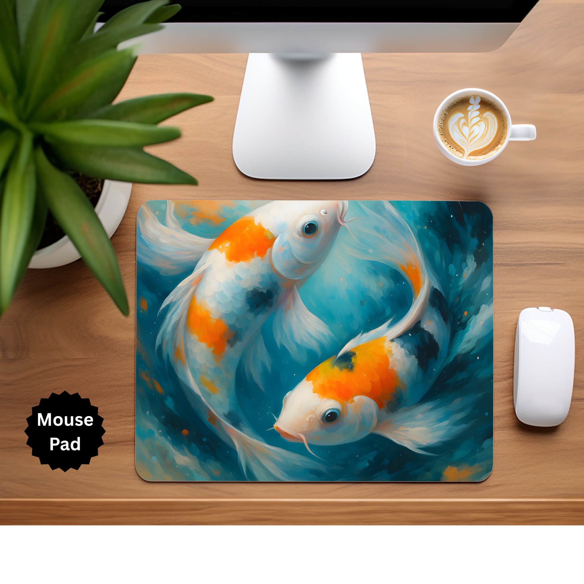 Koi Fish Mouse Pad