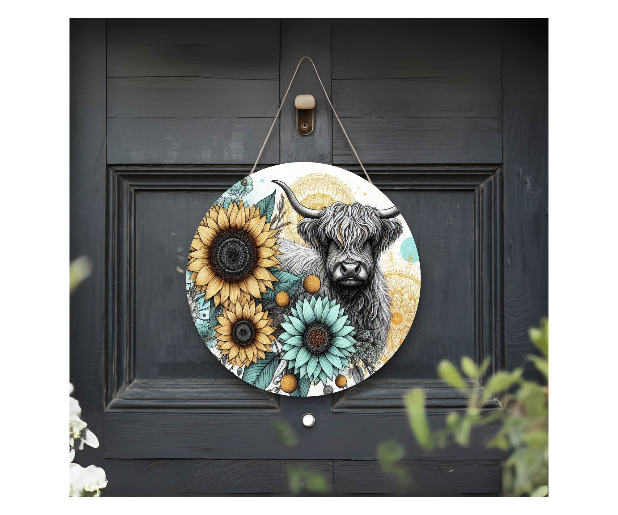 Highland Cow Door Signs