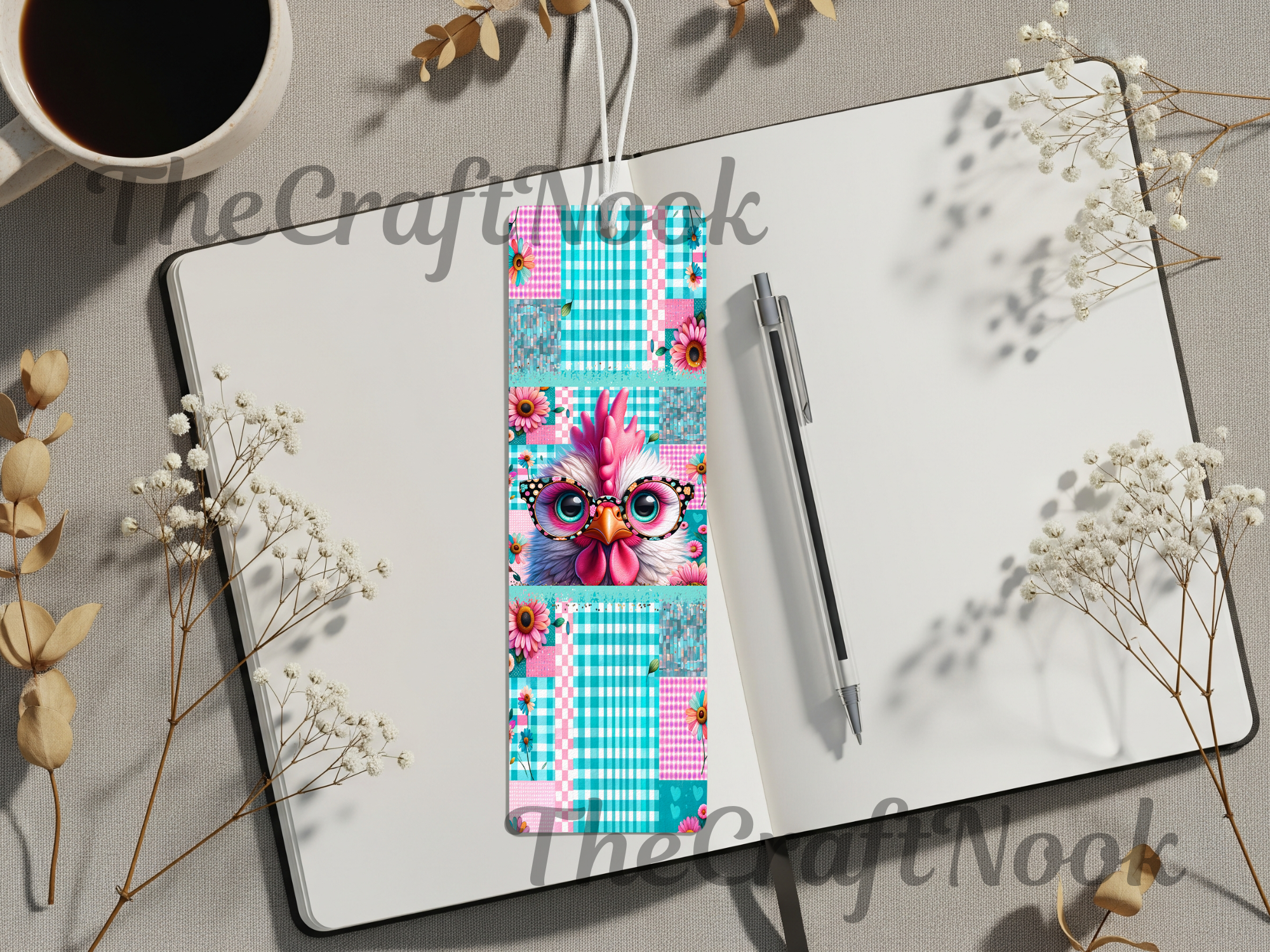 Aluminum Metal Bookmarks, Chicken Images