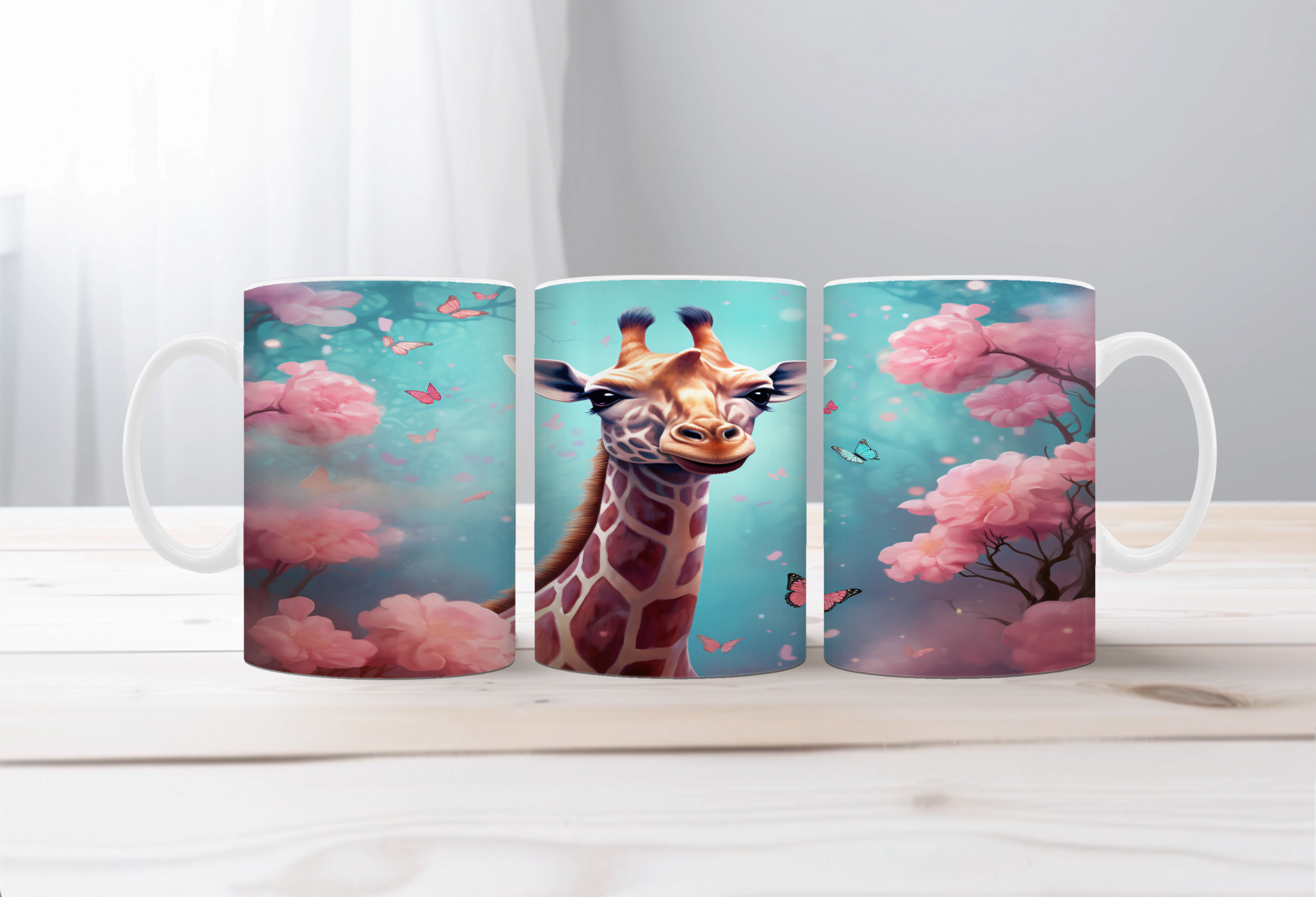 Tall Sips Giraffe Coffee Mugs, two size options.