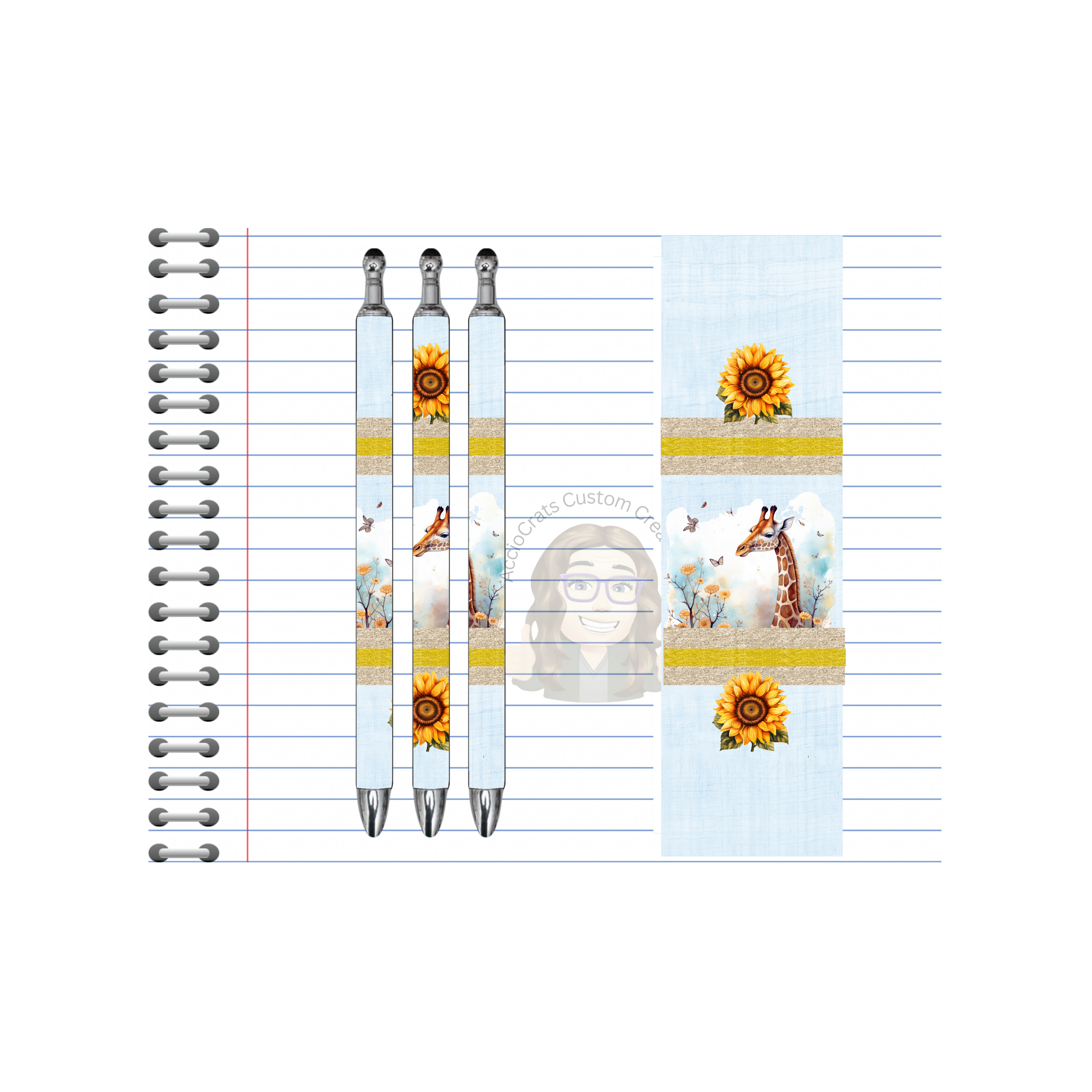 A long‑necked twist on everyday writing, Refillable Pens, Giraffe Images multiple options and Images available.