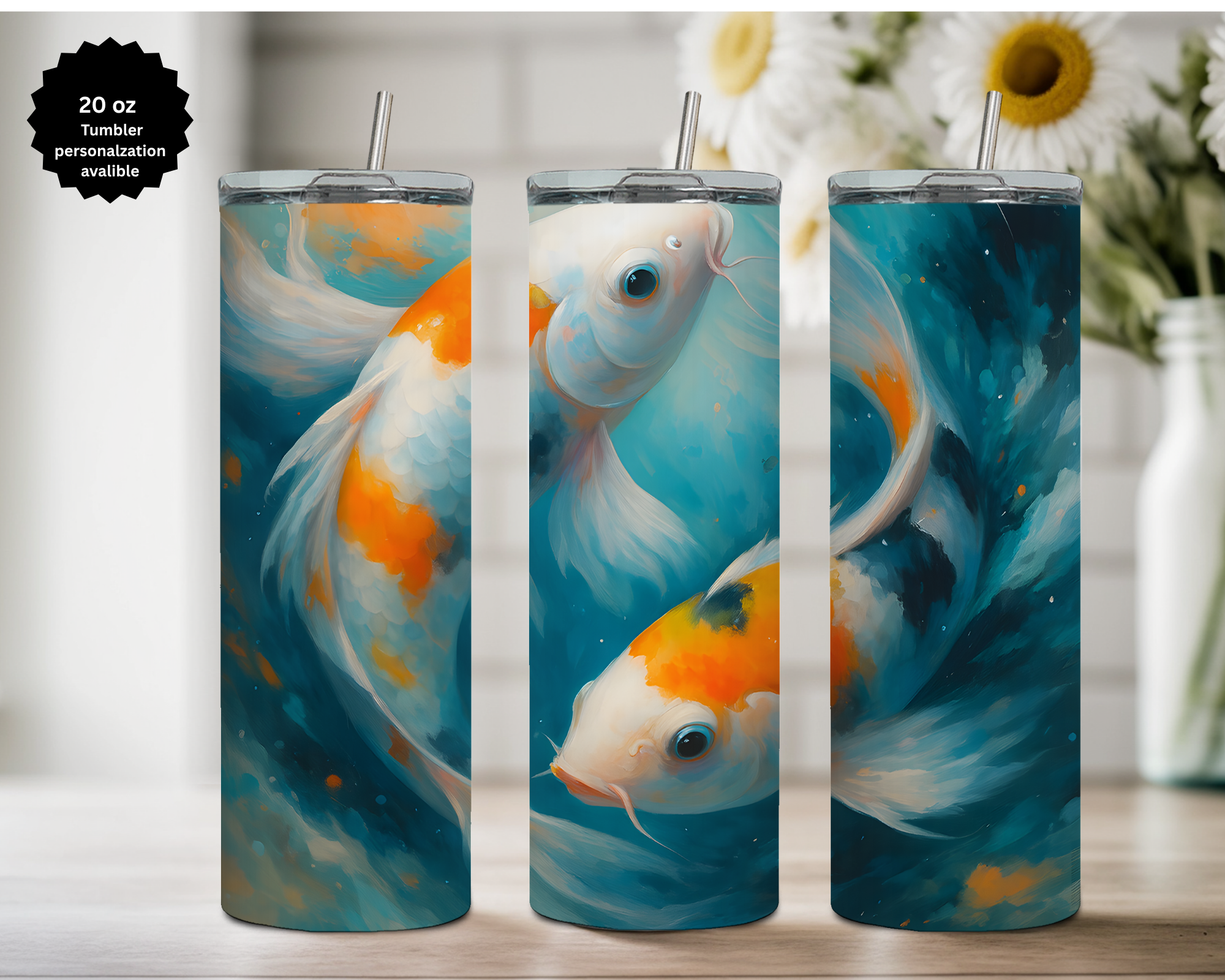 Koi Fish 20 Oz Tumblers