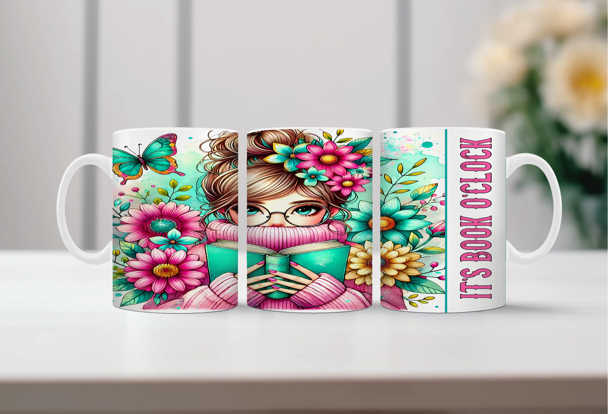 Chapter Sips Book Lover Mug. Two Sizes and Multiple images to choose from.